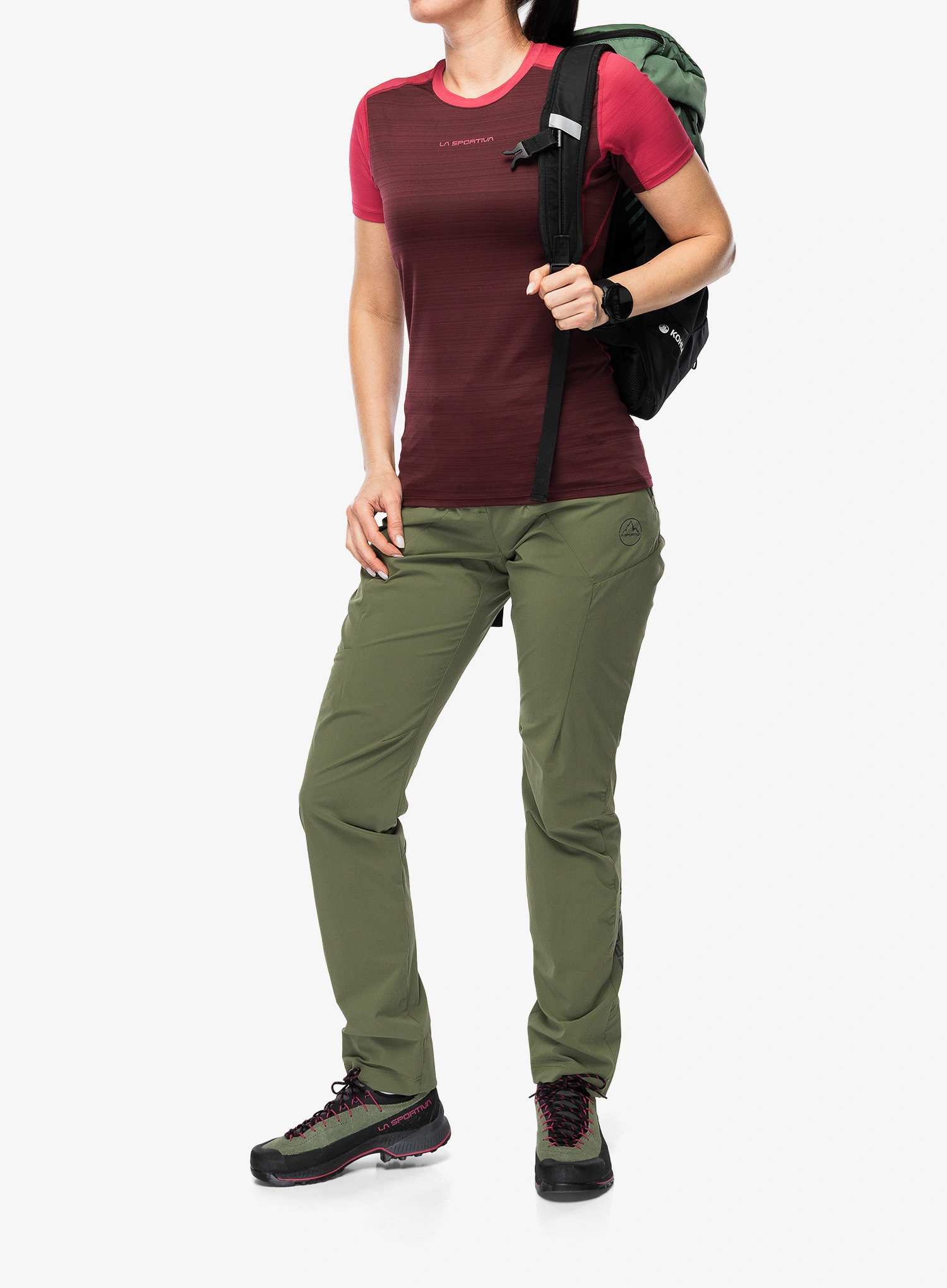 Funktionsshirt Damen La Sportiva Sunfire T-Shirt - redwood/azalea
