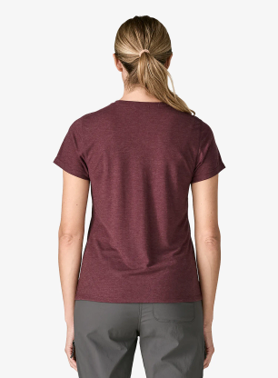 Funktionsshirt Damen Patagonia Cap Cool Trail Shirt Stratapeaks - berry fig