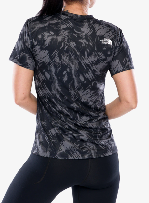 Funktionsshirt Damen The North Face Flex S/S Tee Reg Aop - tnf black waterfall prizm