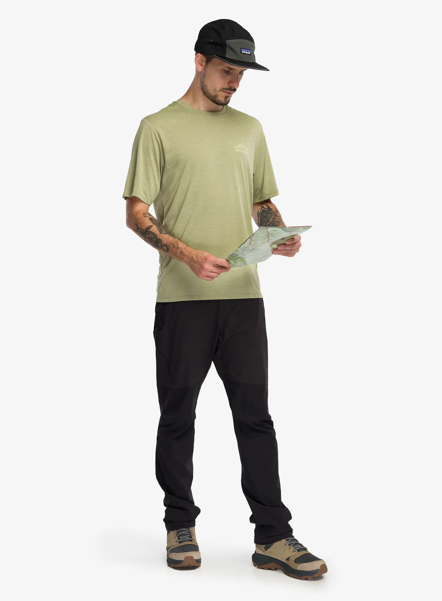 Funktionsshirt Patagonia Cap Cool Daily Shirt Cloud Crag - gumtree green/l.gumtree green