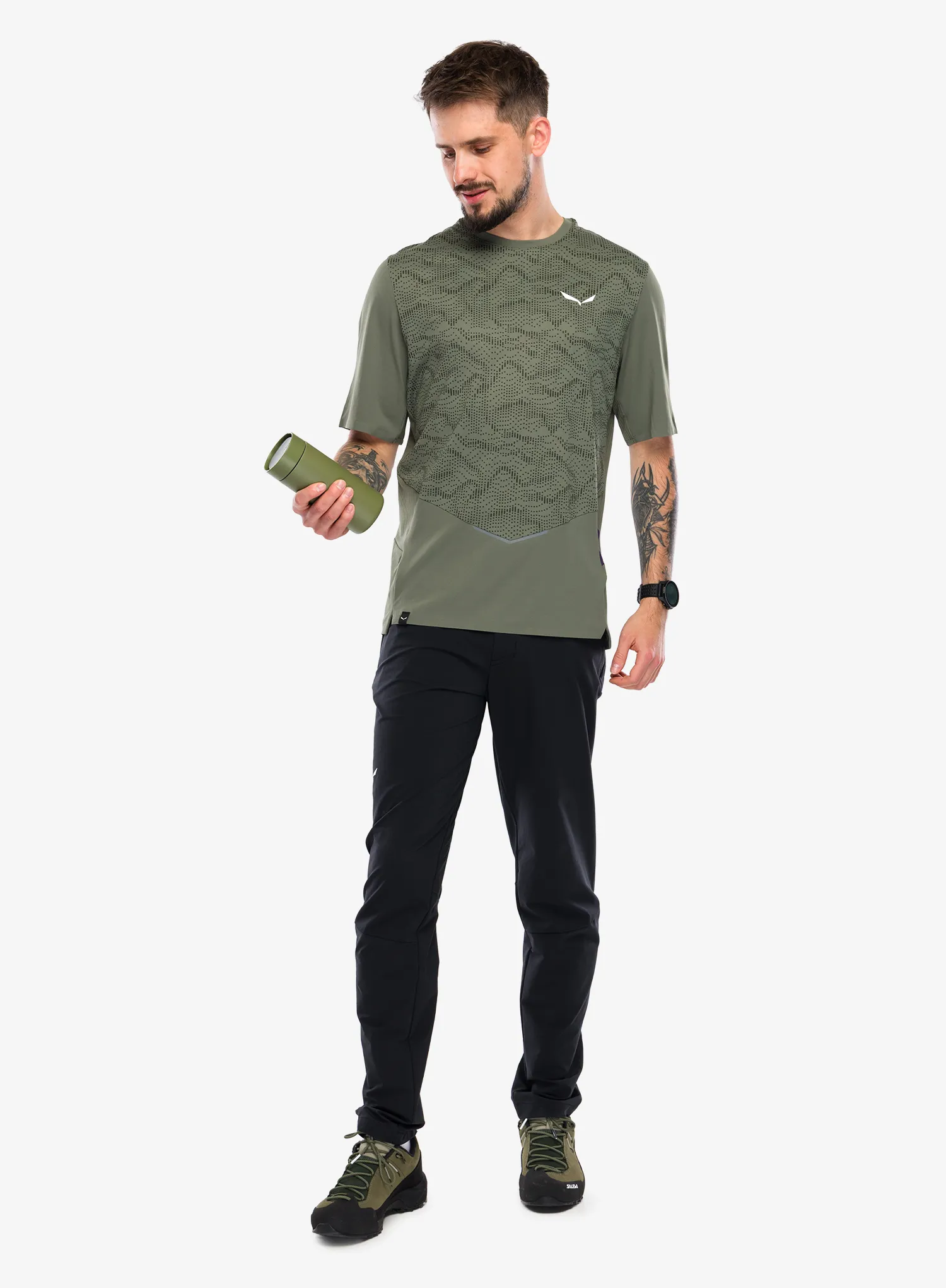 Funktionsshirt Salewa Pedroc Tech Dry T-Shirt - faded green