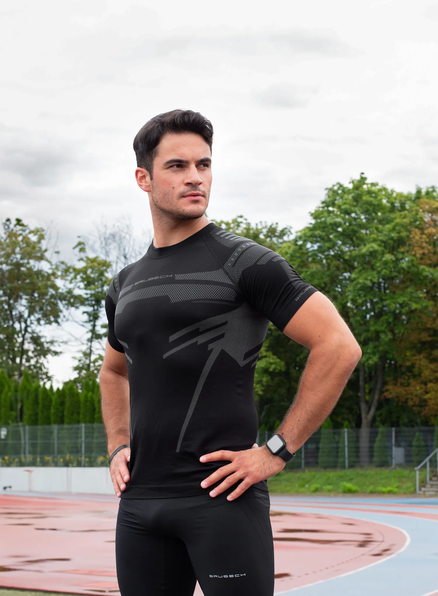 Funktionsshirt Herren Brubeck Dry T-shirt - black/graphite