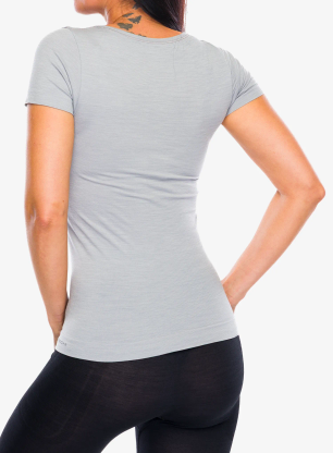 Funktionsshirt Damen Brubeck Comfort Wool Short Sleeved Shirt - light grey/grey