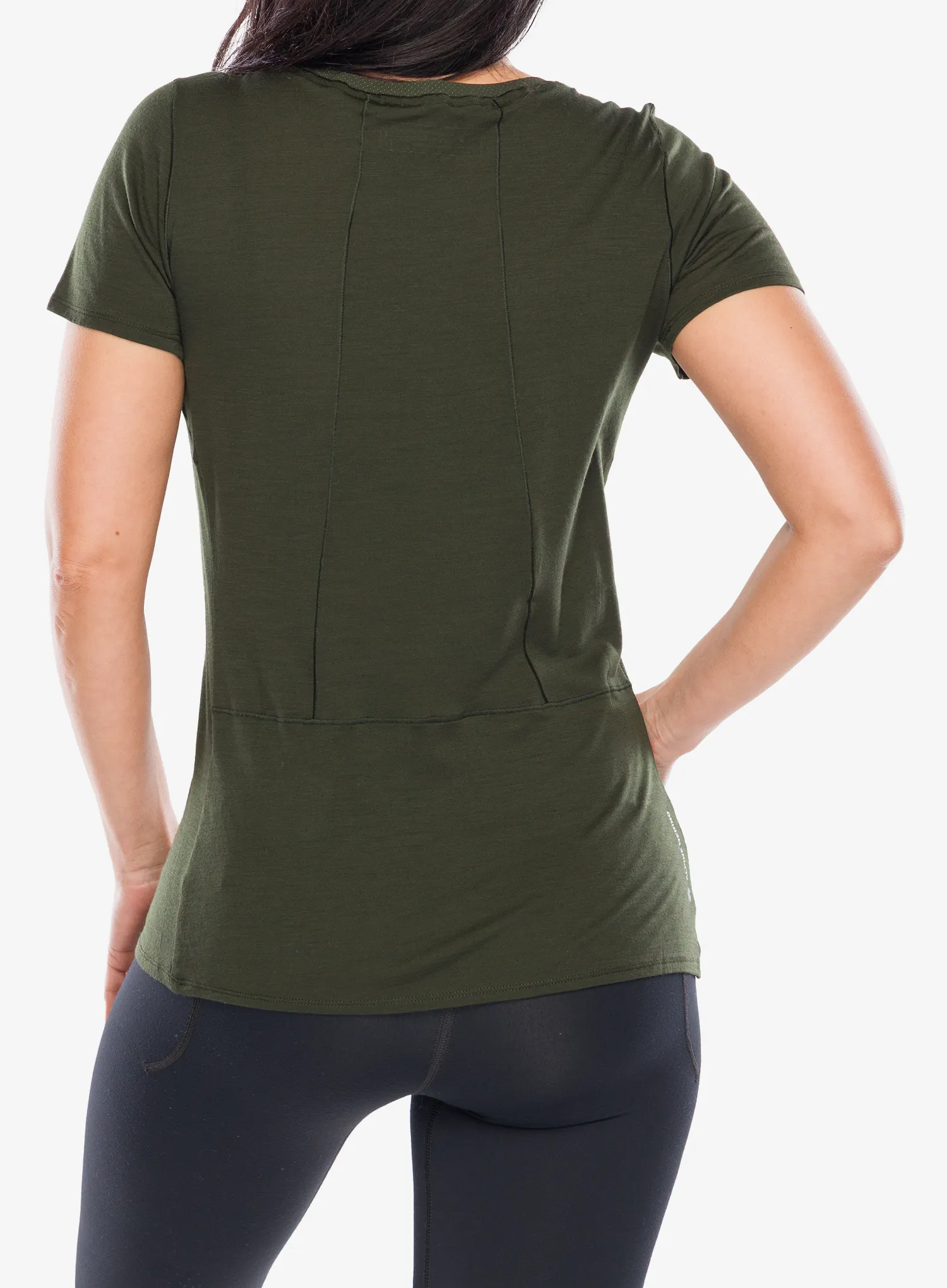 Funktionsshirt Damen Salewa Agner Merino T-shirt - dark olive