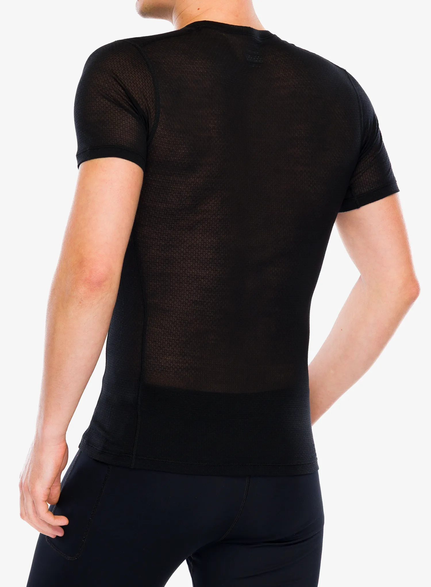 Funktionsshirt Icebreaker Merino Blend 75 Cool-Lite Featherlight SS Crewe - black