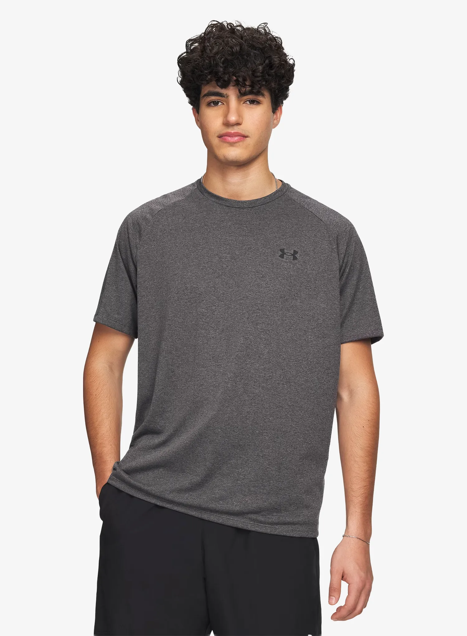 Trainingshirt Herren Under Armour Tech 2.0 Short Sleeve - carbon heather/black