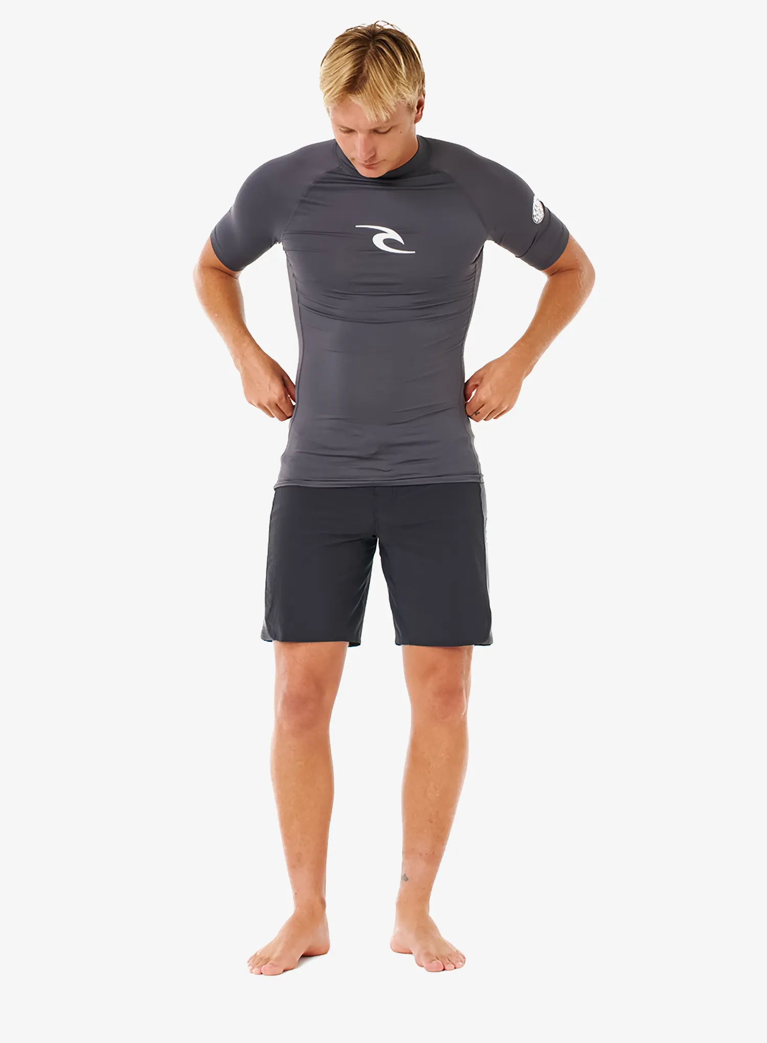 UV-Shirt Rip Curl Lycra Waves Upf Perf S/S - charcoal grey