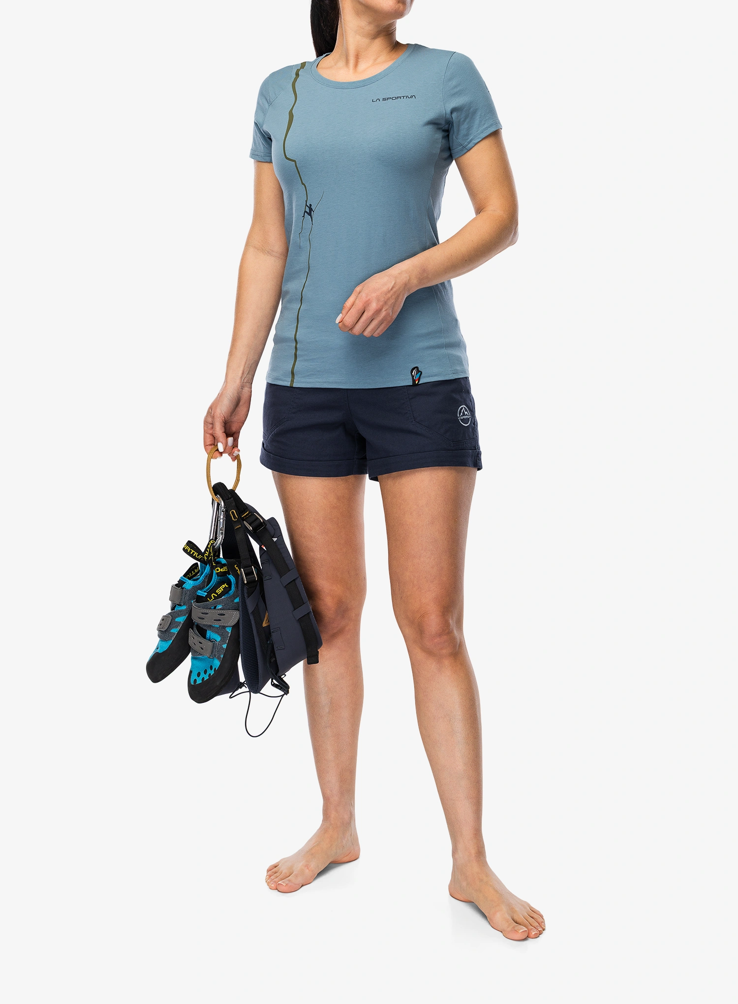 Klettershirt Damen La Sportiva Route T-Shirt - limestone/cypress
