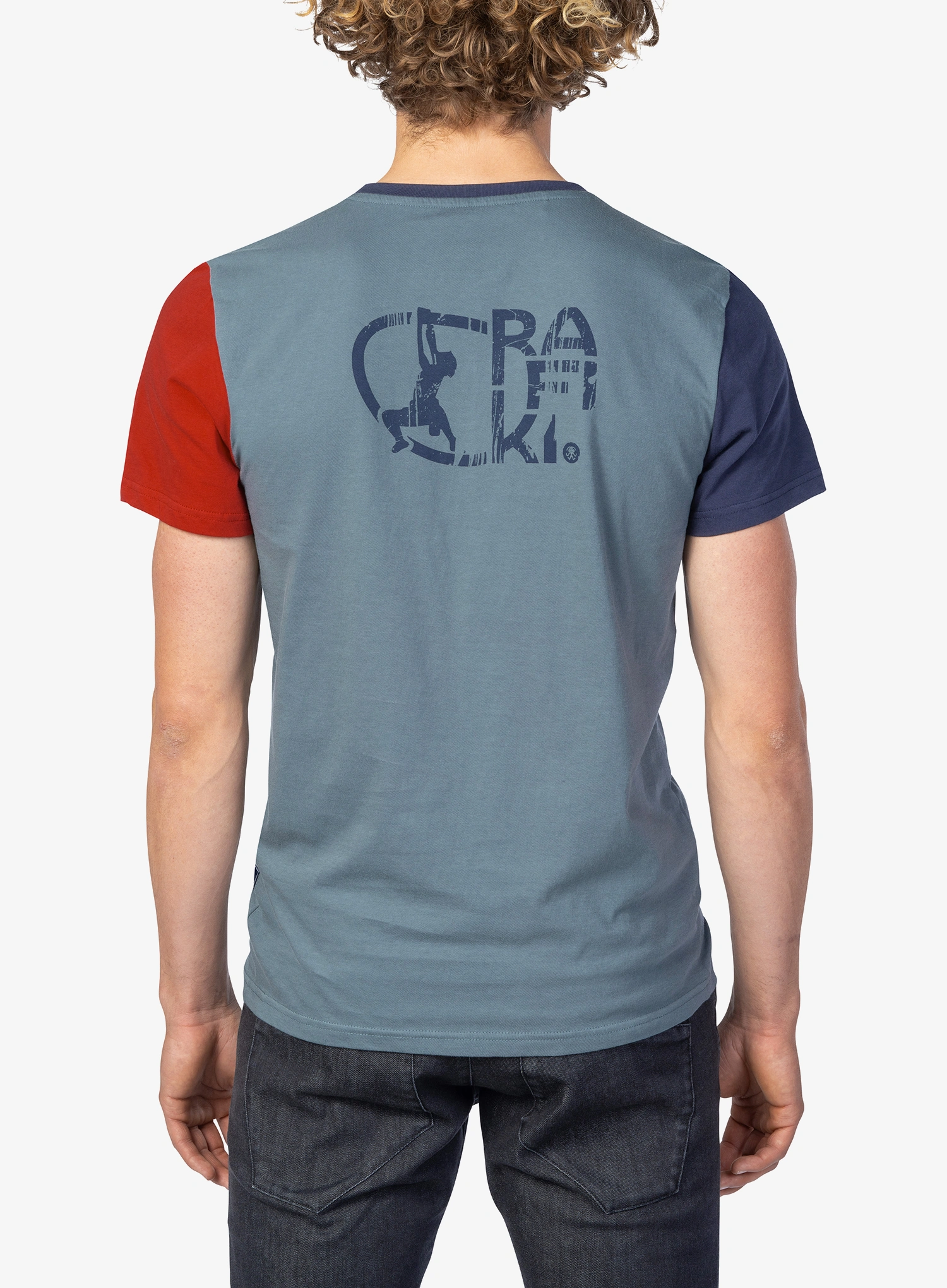 Klettershirt Rafiki Granite - stormy/chili/ink