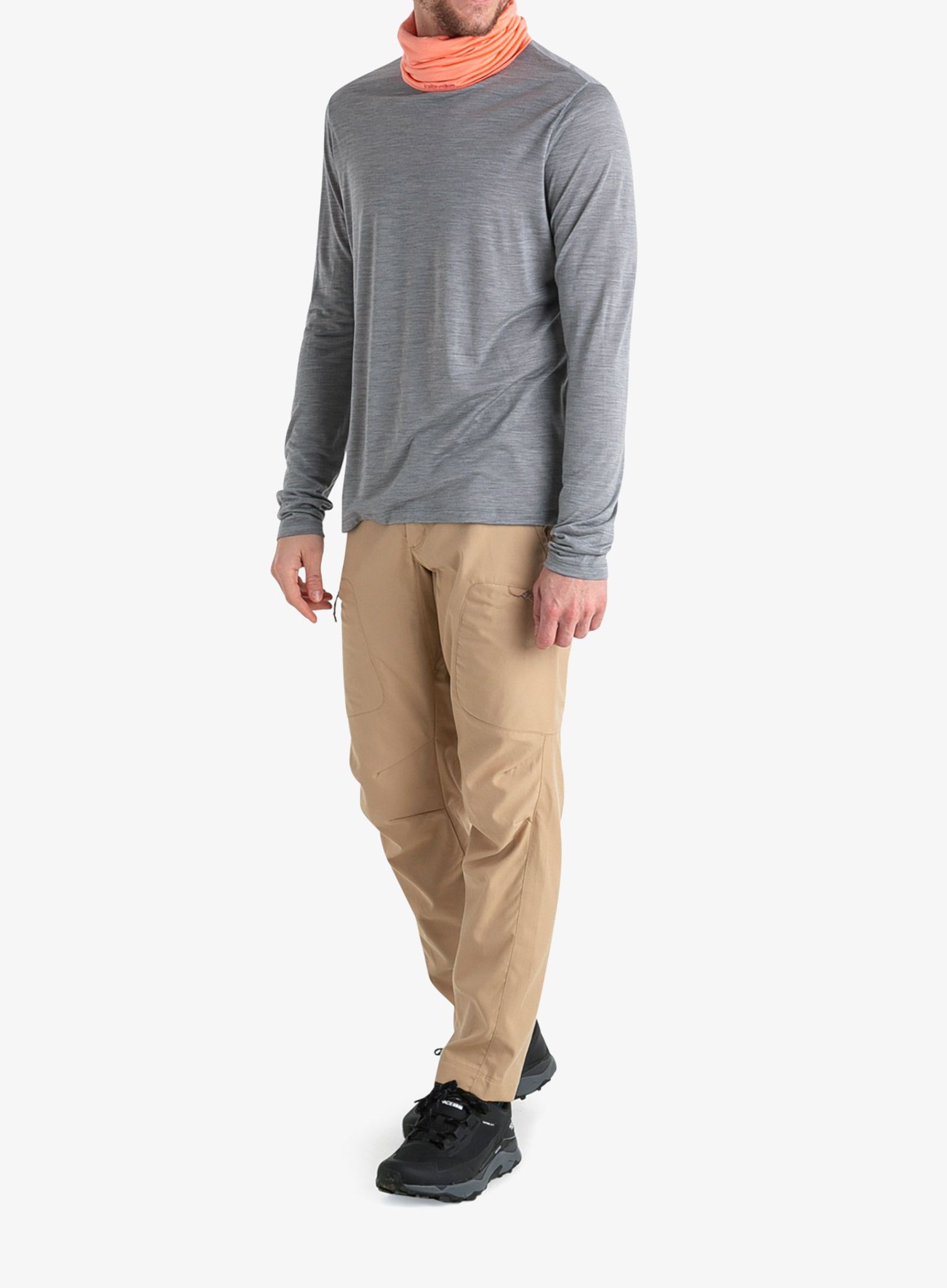 Langarmshirt Icebreaker Merino 125 Cool-Lite Sphere III LS Tee - metro hthr