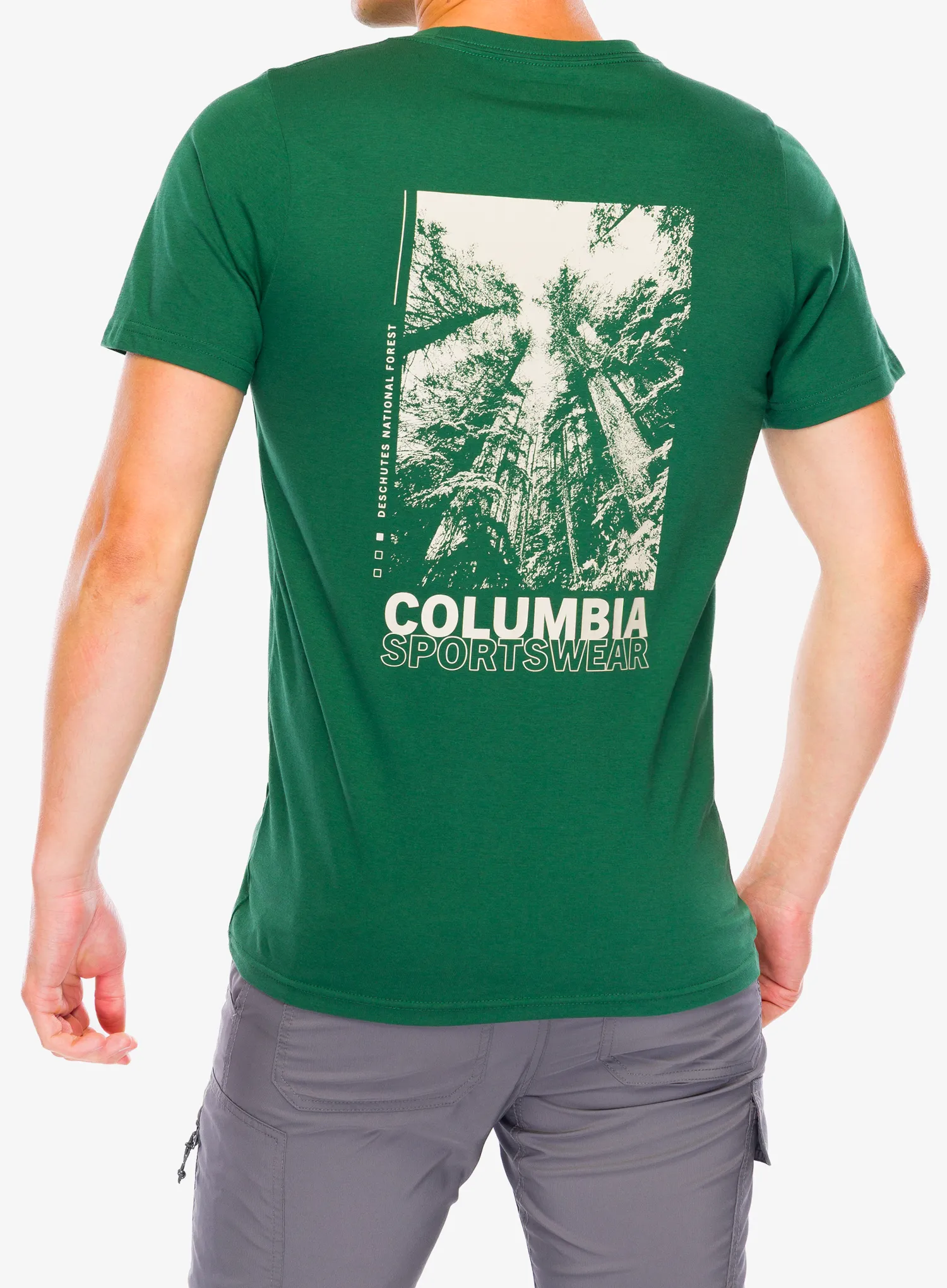 T-Shirt mit Aufdruck Columbia Rapid Ridge Back Graphic Tee II - rain forest/amazing heights