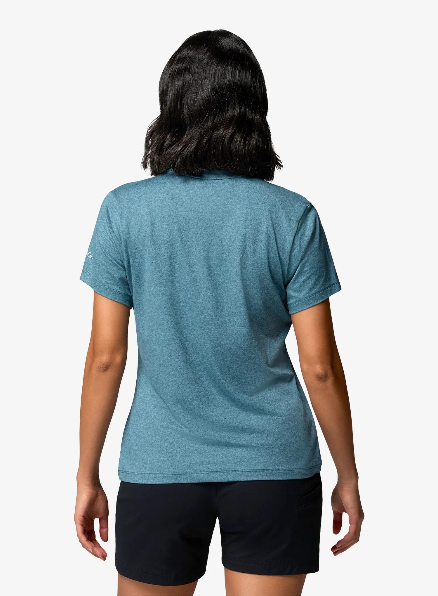 Bedruckte T-Shirt Damen Columbia Parsons Point S/S Graphic Tee - everblue heather/gem focused
