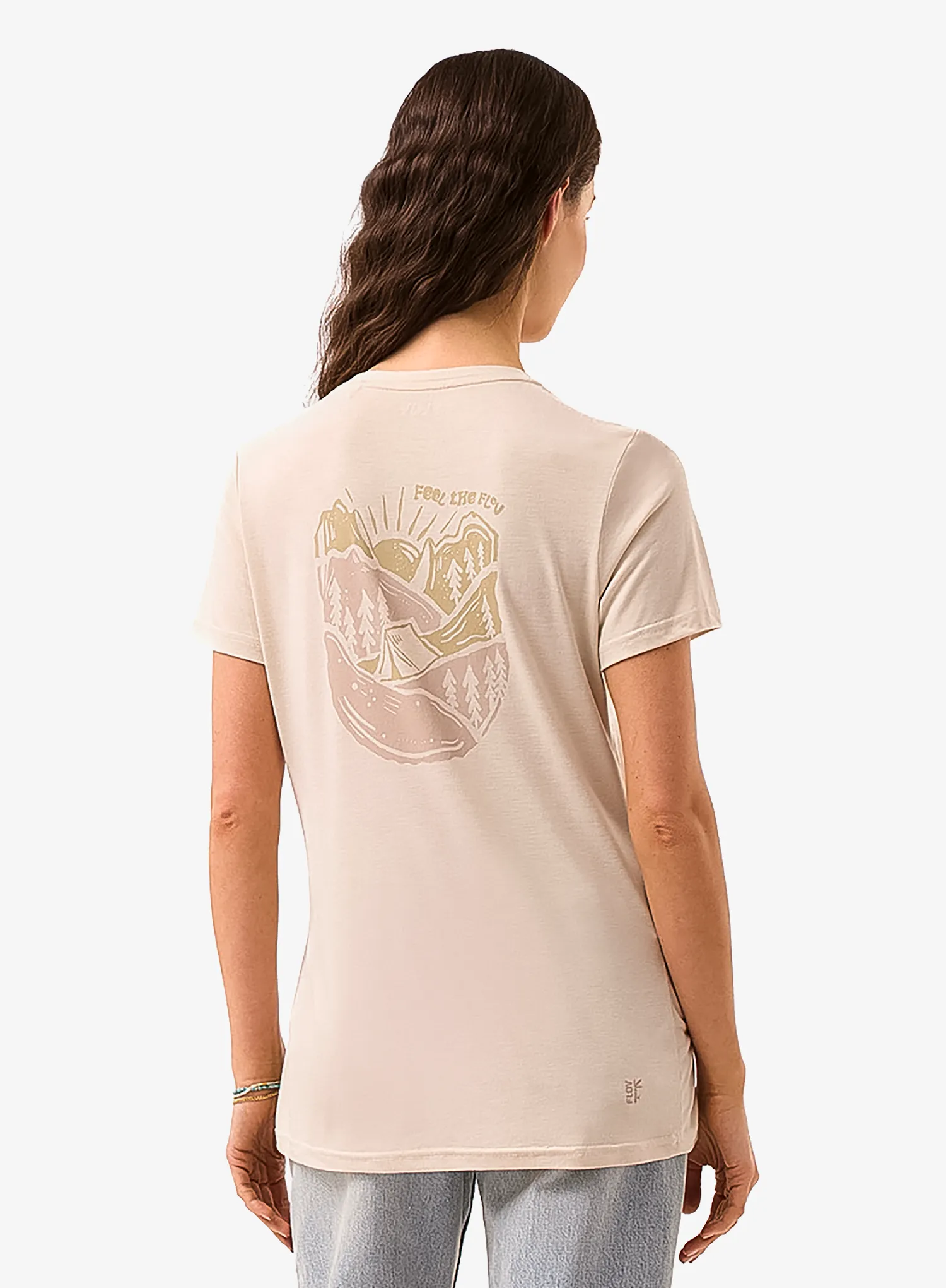 Bedruckte T-Shirt Damen Flov Tamala - beige/beige
