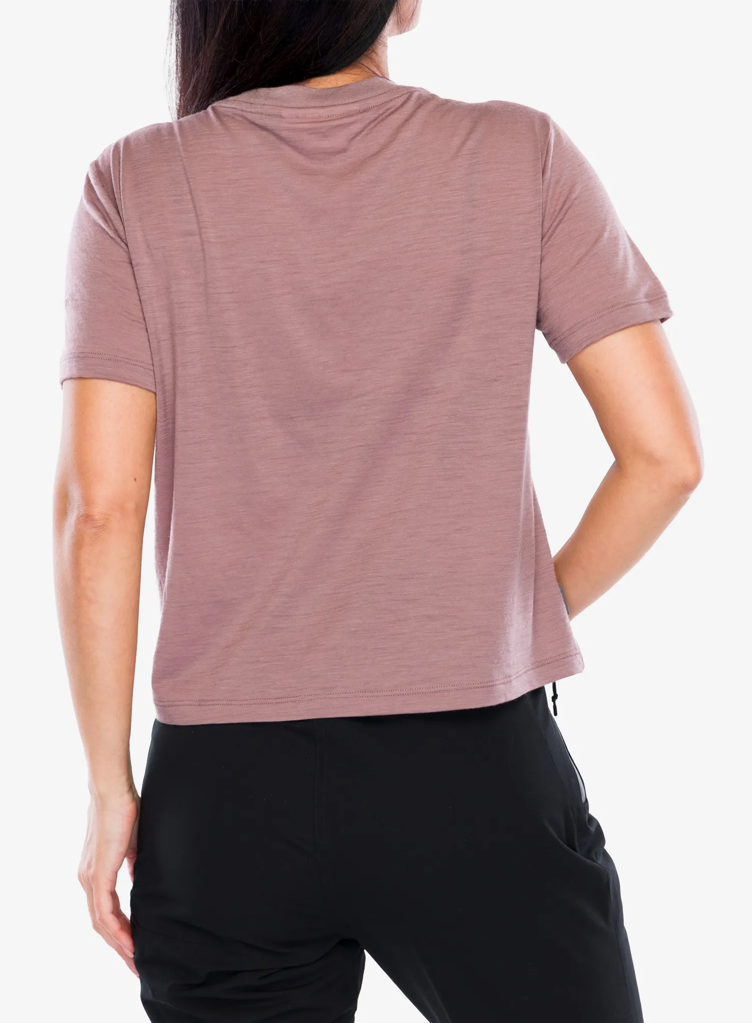 Bedruckte T-Shirt Damen Icebreaker Merino 150 Tech Lite SS Crop Tee The Climb - summit