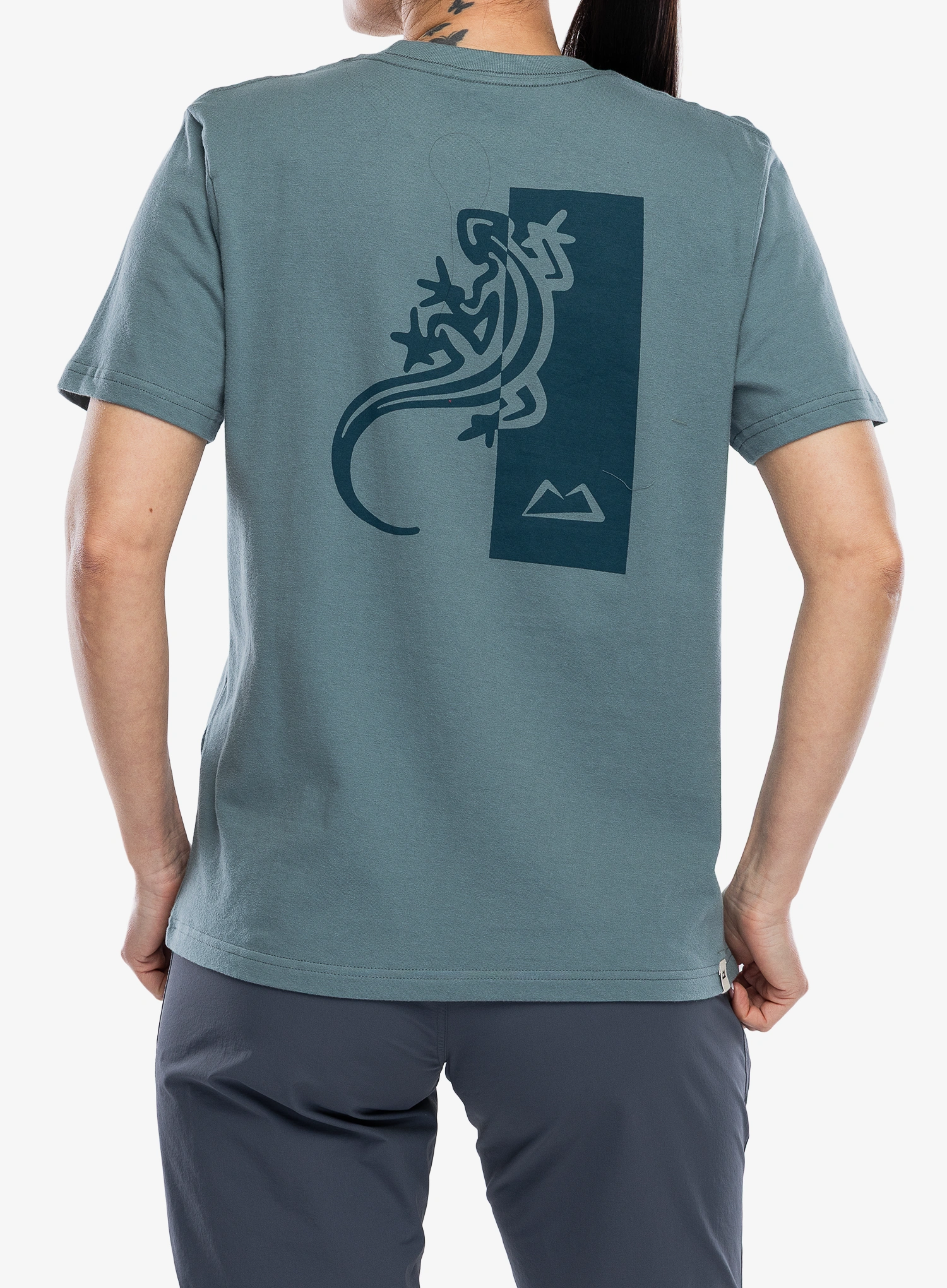Bedruckte T-Shirt Damen Mountain Equipment Podus Tee - blue goblin 