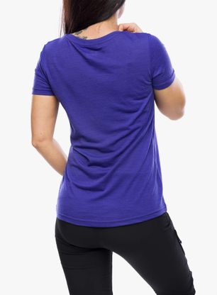 Bedruckte T-Shirt Damen Super.natural El Gecko - deep blue/various