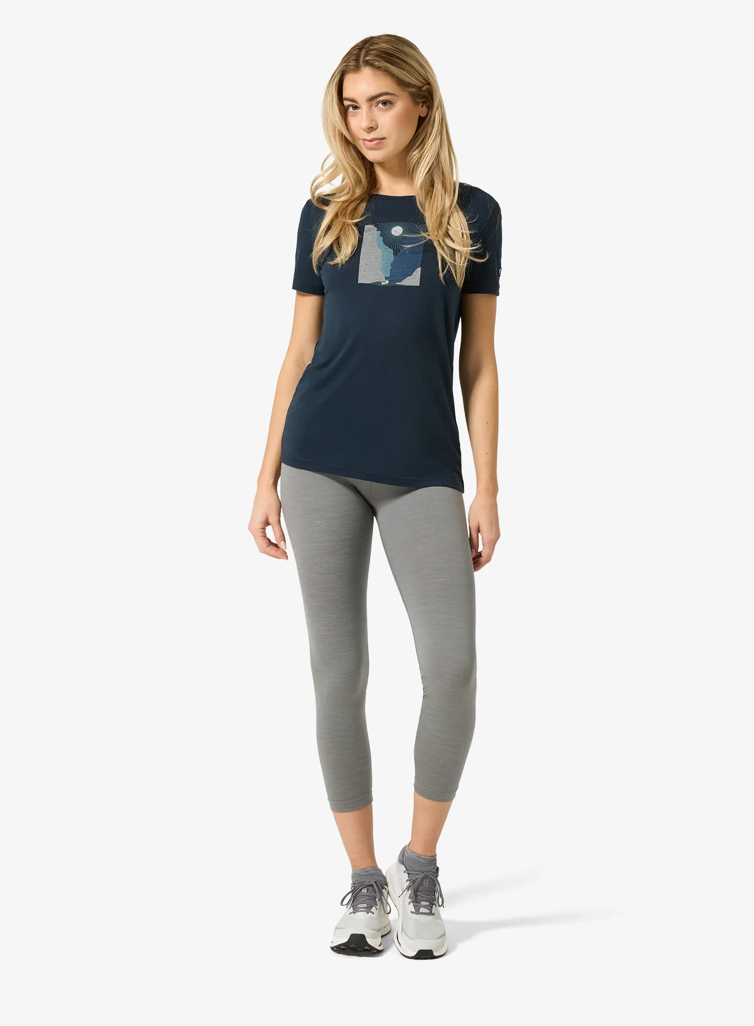 Bedruckte T-Shirt Damen Super.natural Rio Grande Tee - blueberry/various