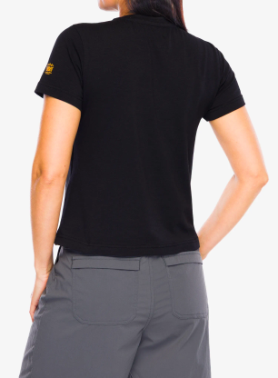 Bedruckte T-Shirt Damen Turbat Lisovyk - black