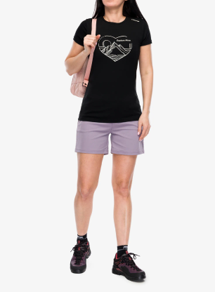 Bedruckte T-Shirt Damen Viking Lenta Bamboo Light - black/white