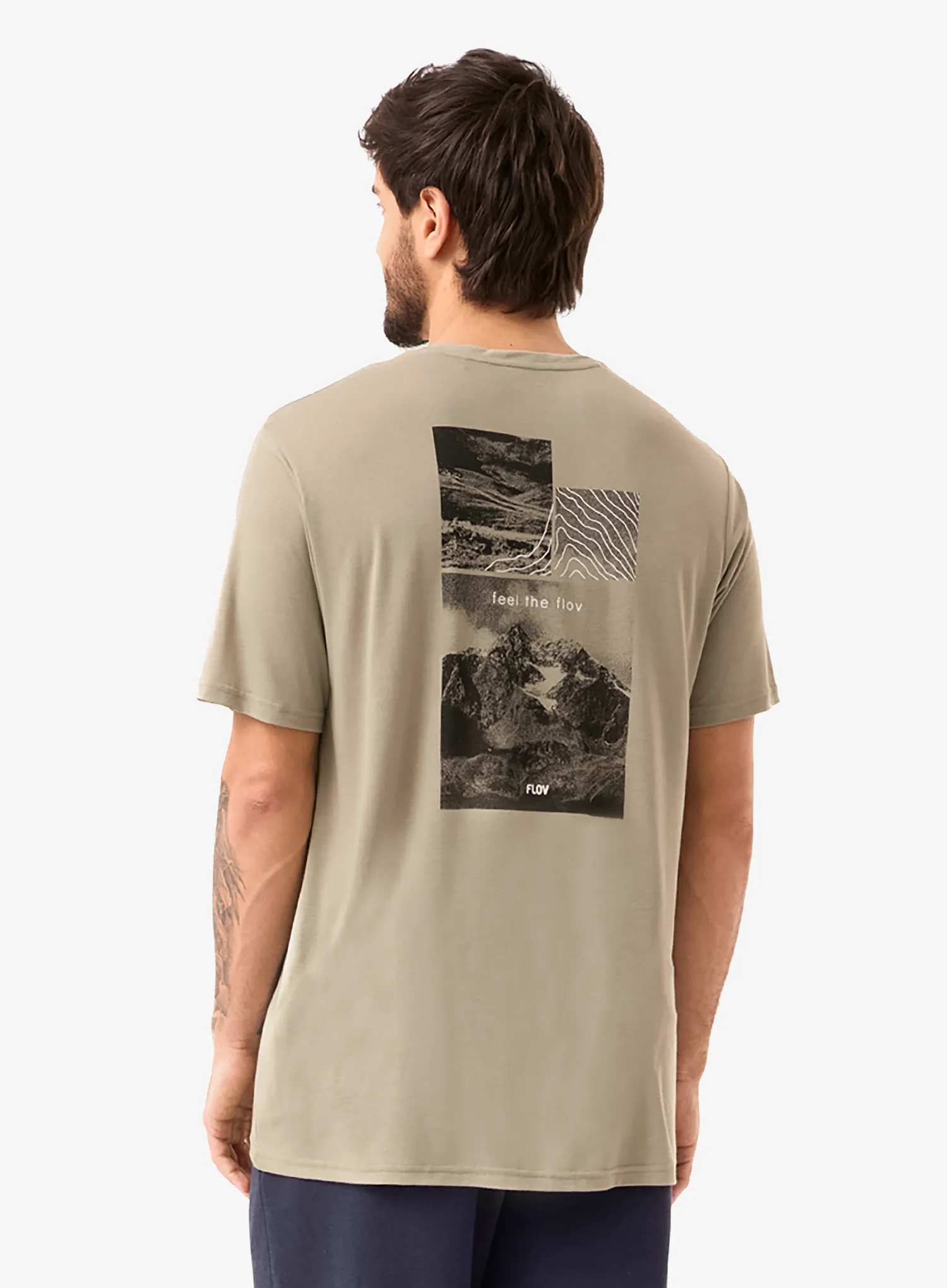 T-Shirt mit Aufdruck Flov Morro - green/dark grey