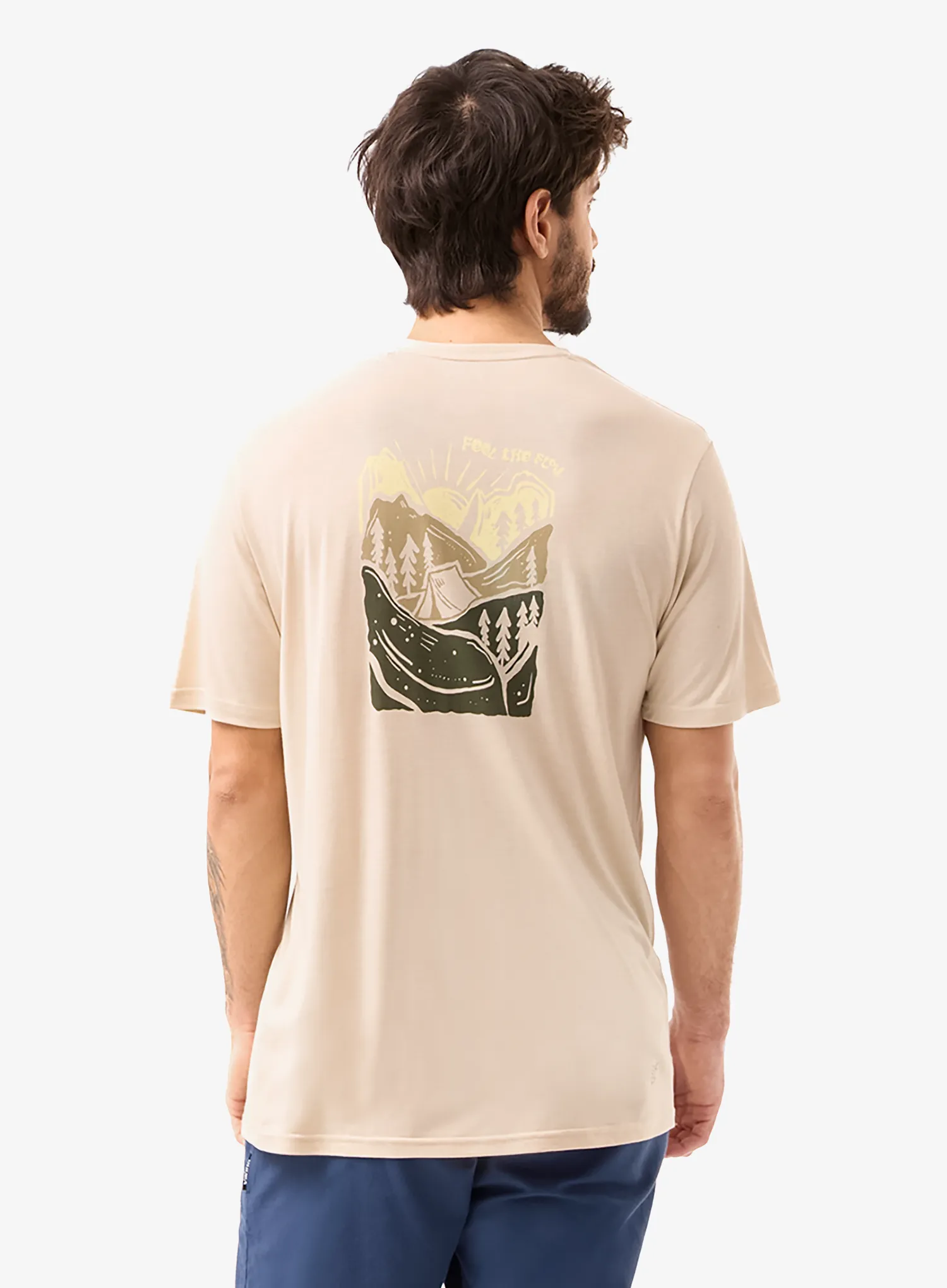 T-Shirt mit Aufdruck Flov Timberon - beige/olive