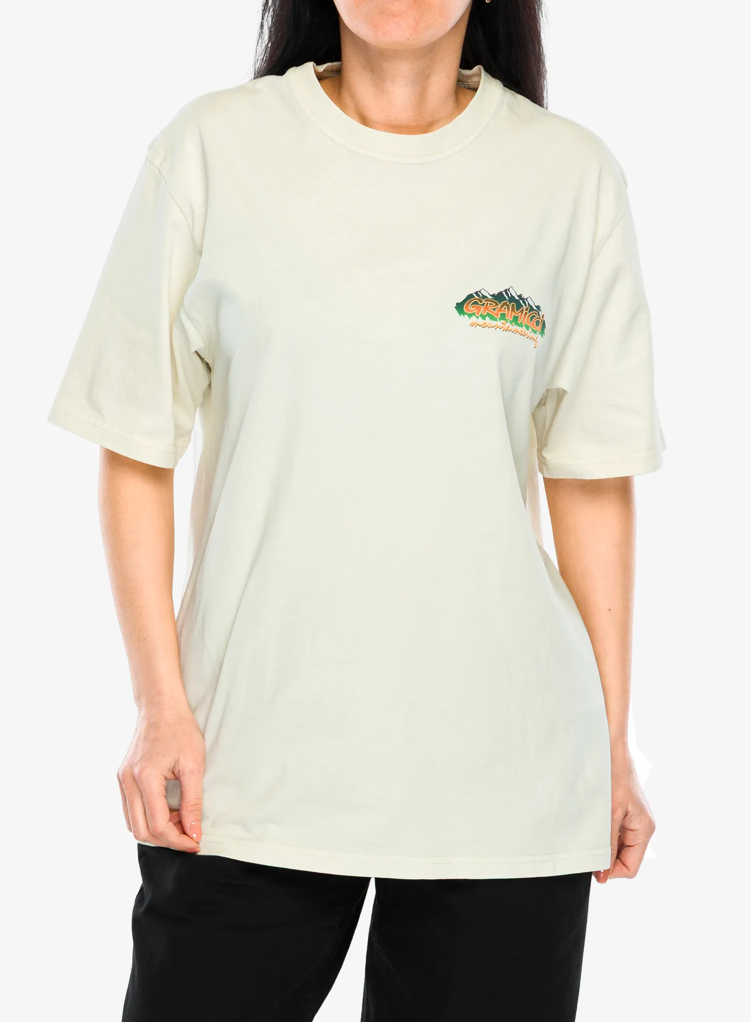 T-Shirt mit Aufdruck Gramicci Mountaineering Tee - natural pigment