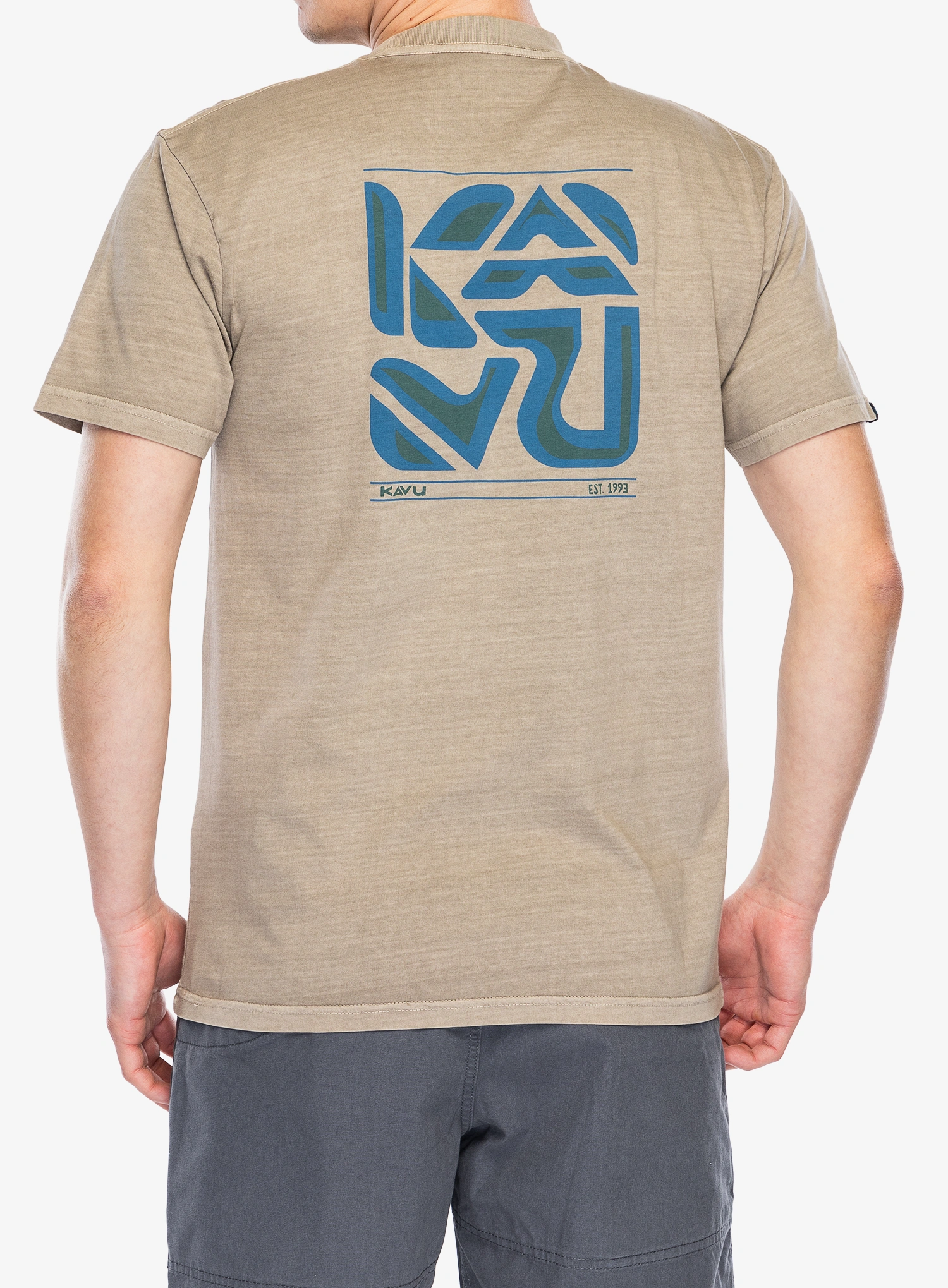 T-Shirt mit Aufdruck Kavu Cubed - greige