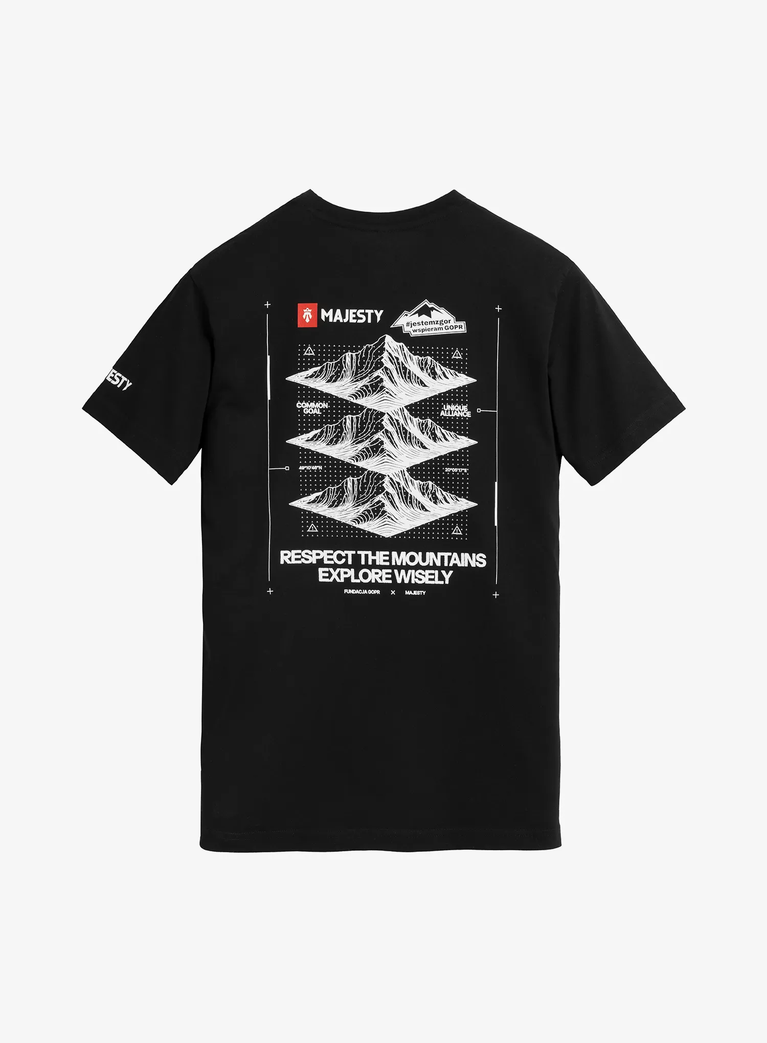T-Shirt mit Aufdruck Majesty Fundacja GOPR Summit T-Shirt - black