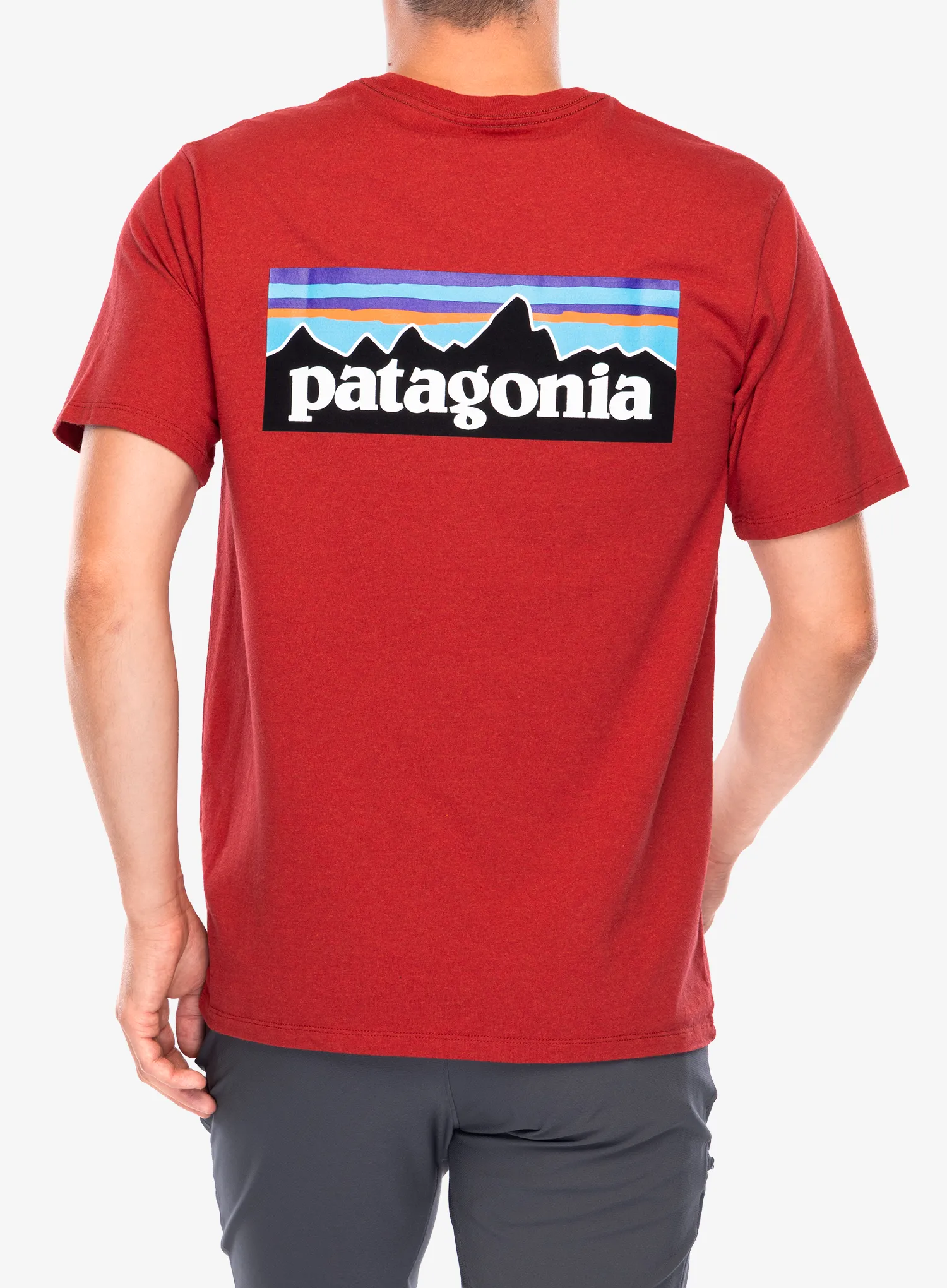 T-Shirt mit Aufdruck Patagonia P-6 Logo Responsibili-Tee - amanita red
