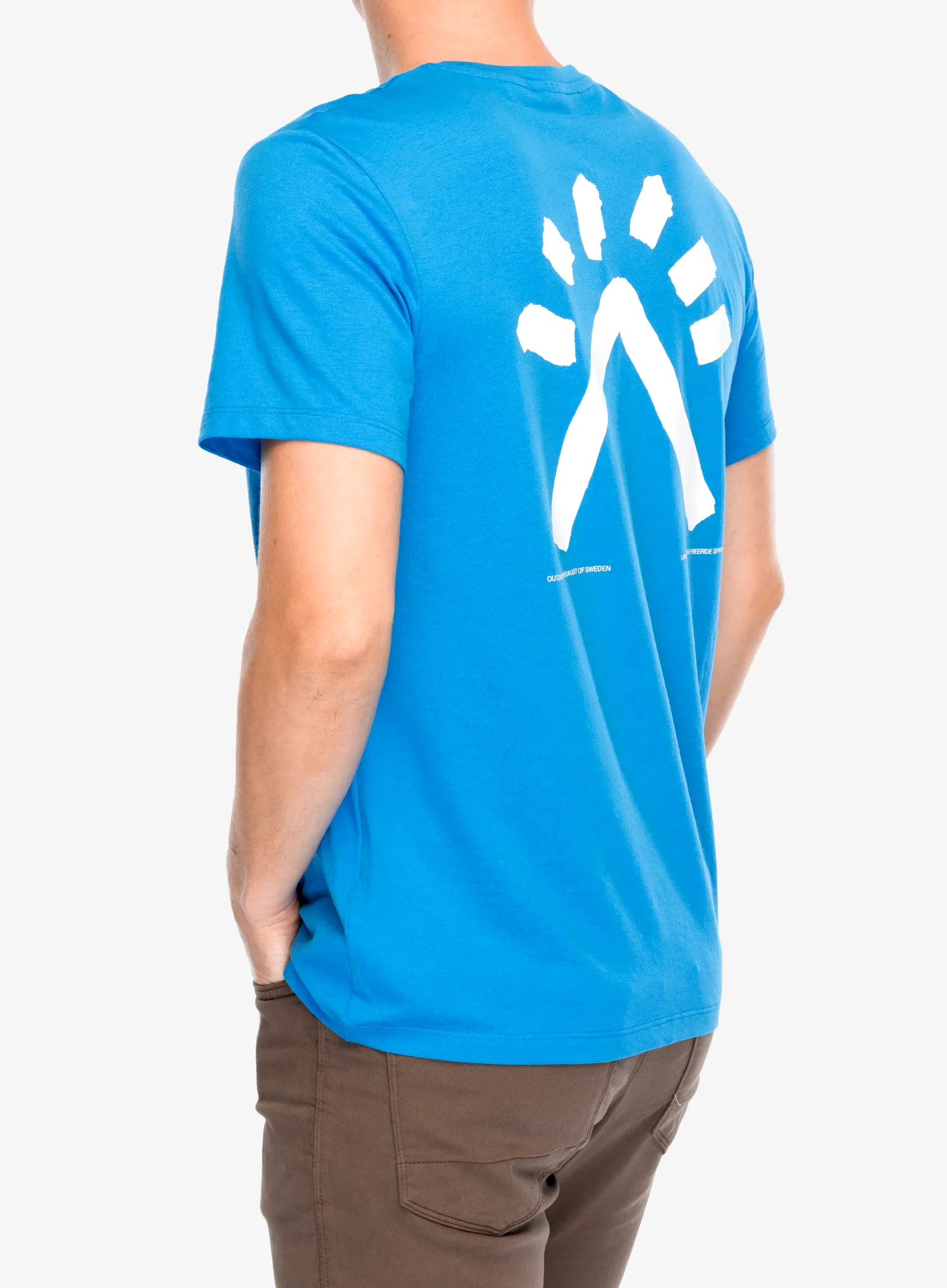 T-Shirt mit Aufdruck Peak Performance Explore Graphic Tee - brilliant blue