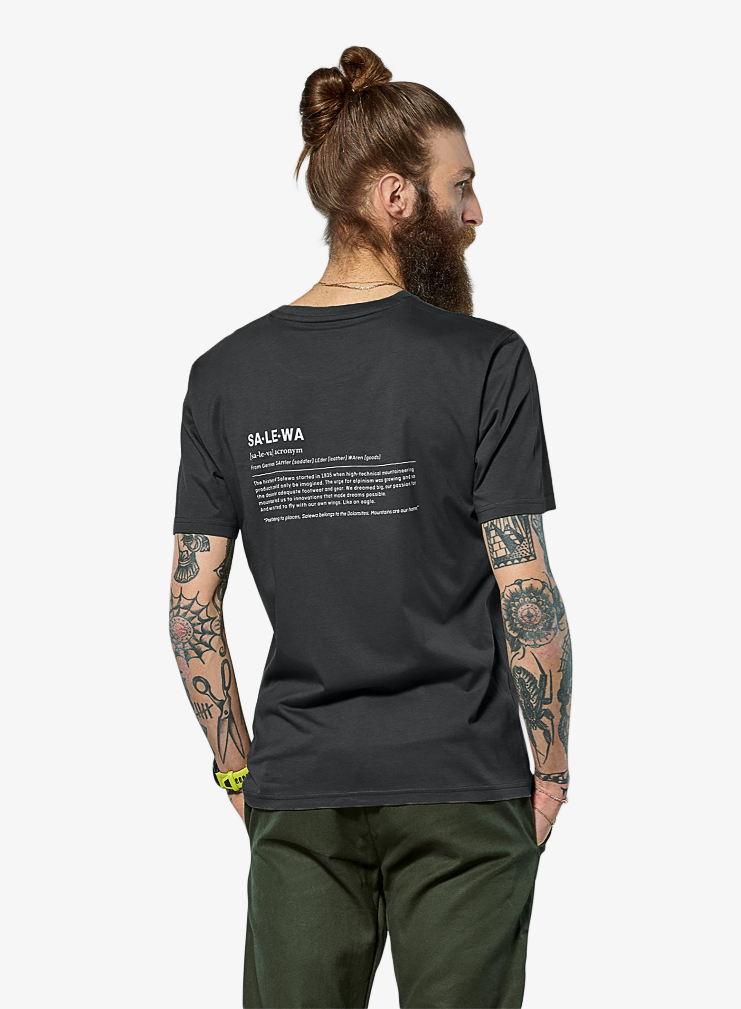 T-Shirt mit Aufdruck Salewa Eagle Vocab T-Shirt - black out