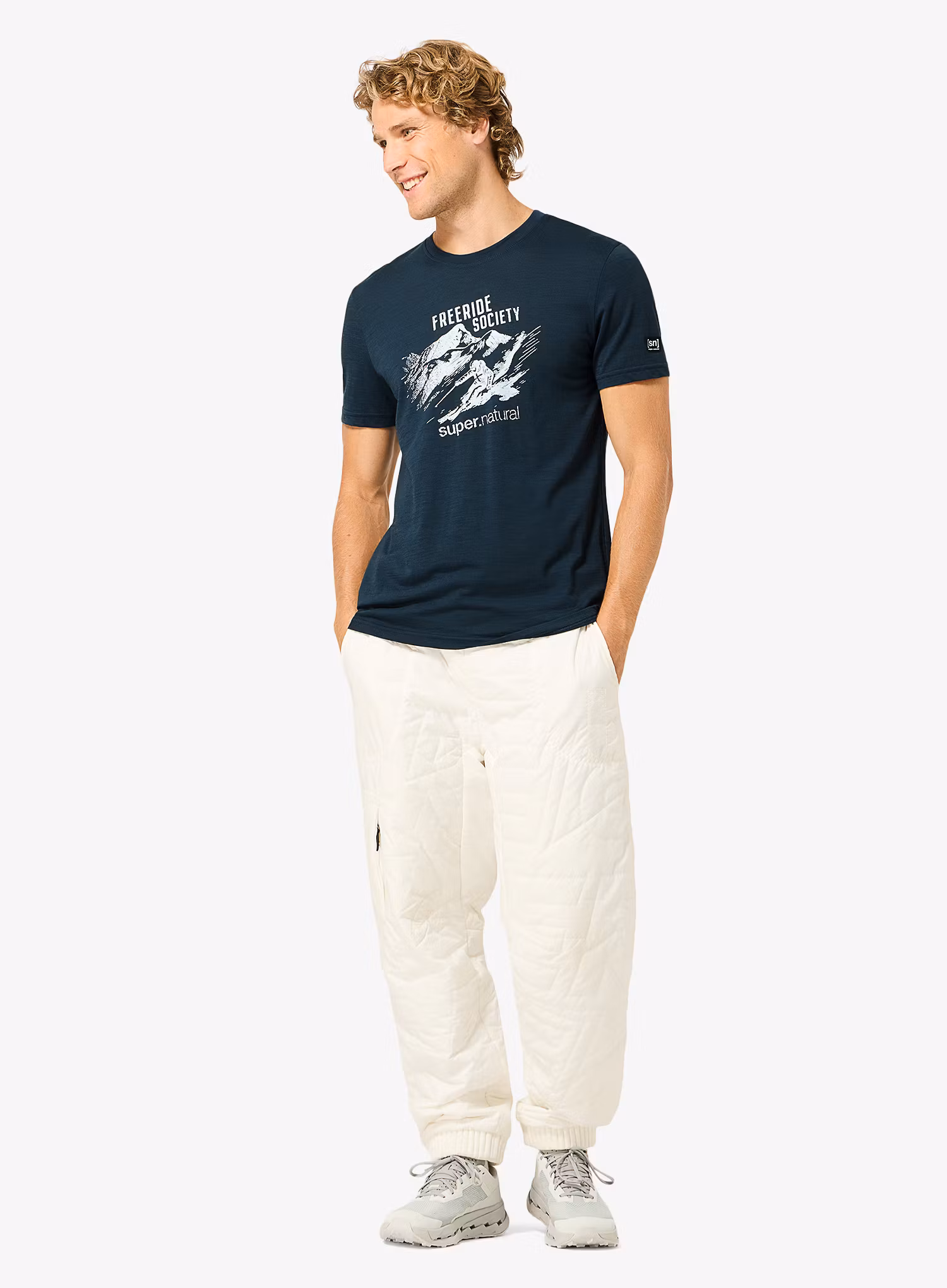T-Shirt mit Aufdruck Super.natural Freeride Society Tee - blueberry/various