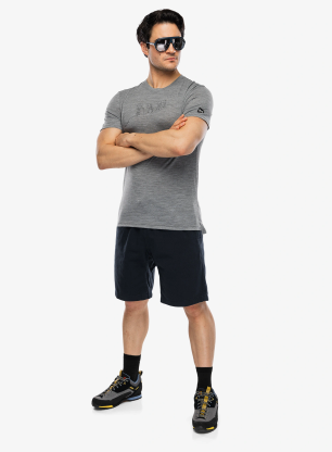 T-Shirt mit Aufdruck Super.natural Hiking Tee - c.mere grey mel/c.mere gry mel