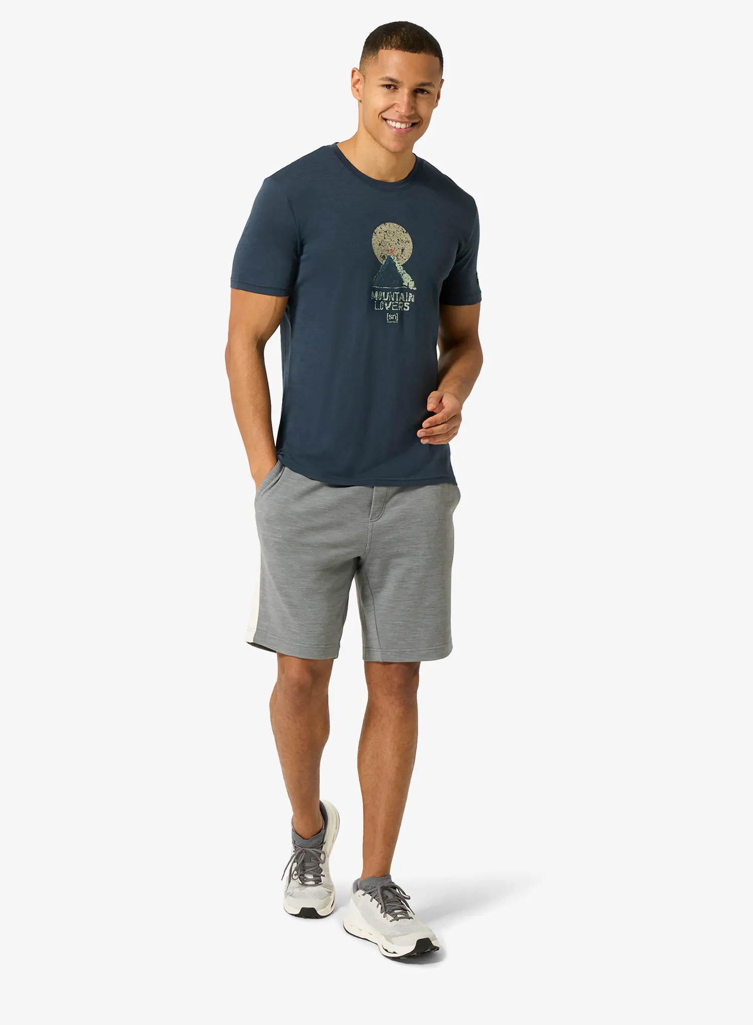 T-Shirt mit Aufdruck Super.natural No Map Tee - blueberry/various