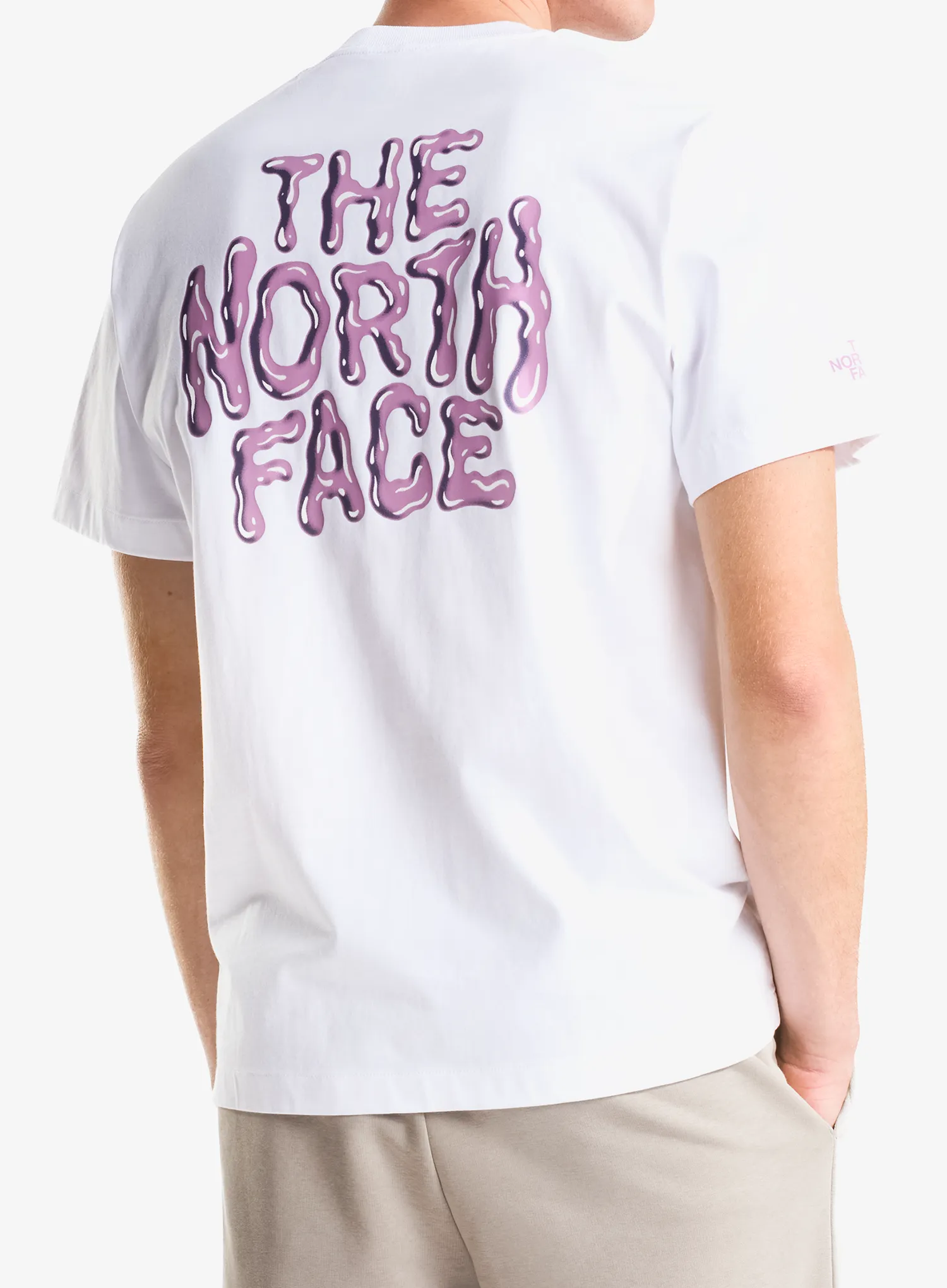 T-Shirt mit Aufdruck The North Face Drip Logo Relaxed Short Sleeve Tee - tnf white