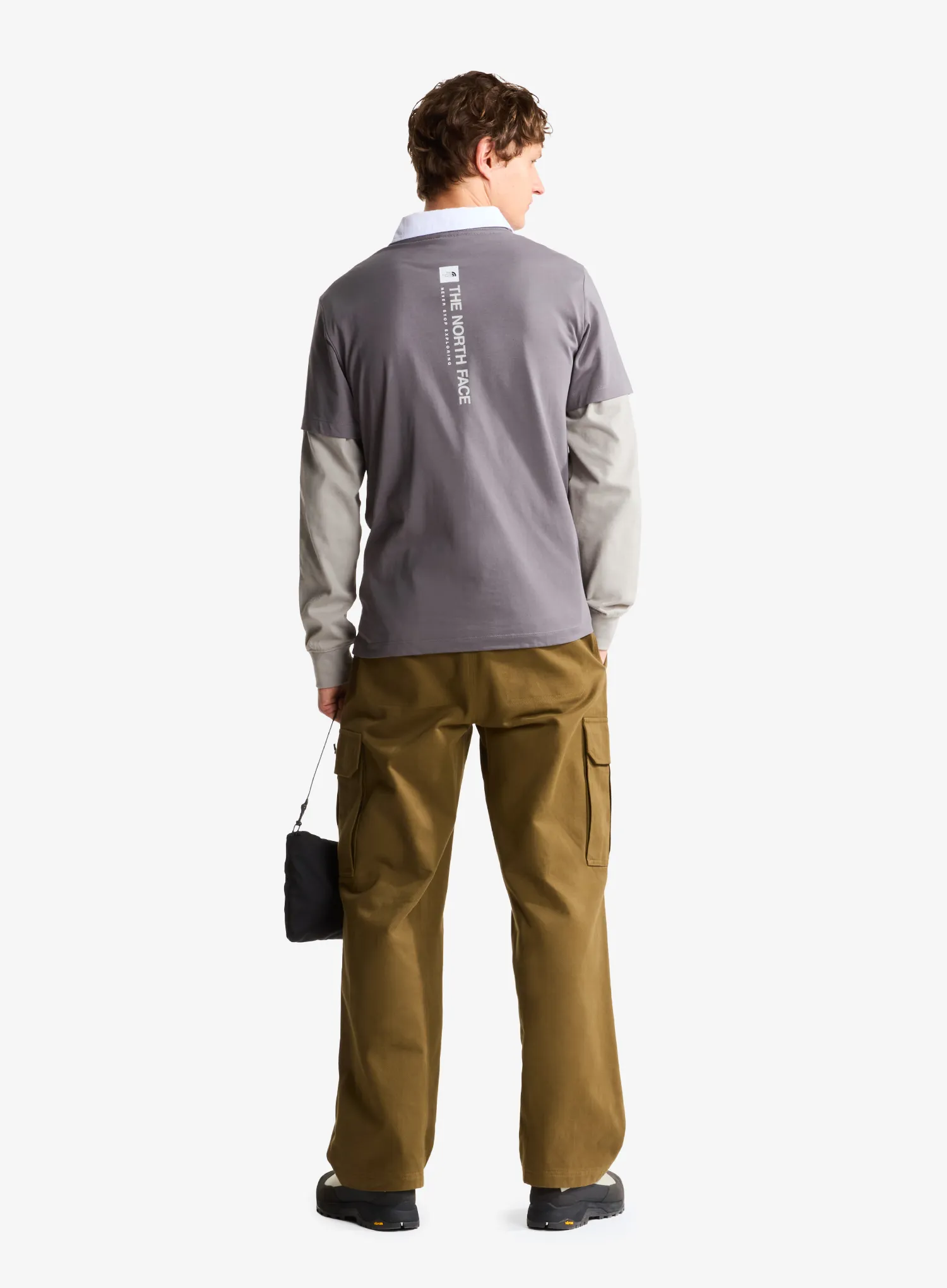 T-Shirt mit Aufdruck The North Face Vertical Reg Ss Tee Graphic - smoked pearl