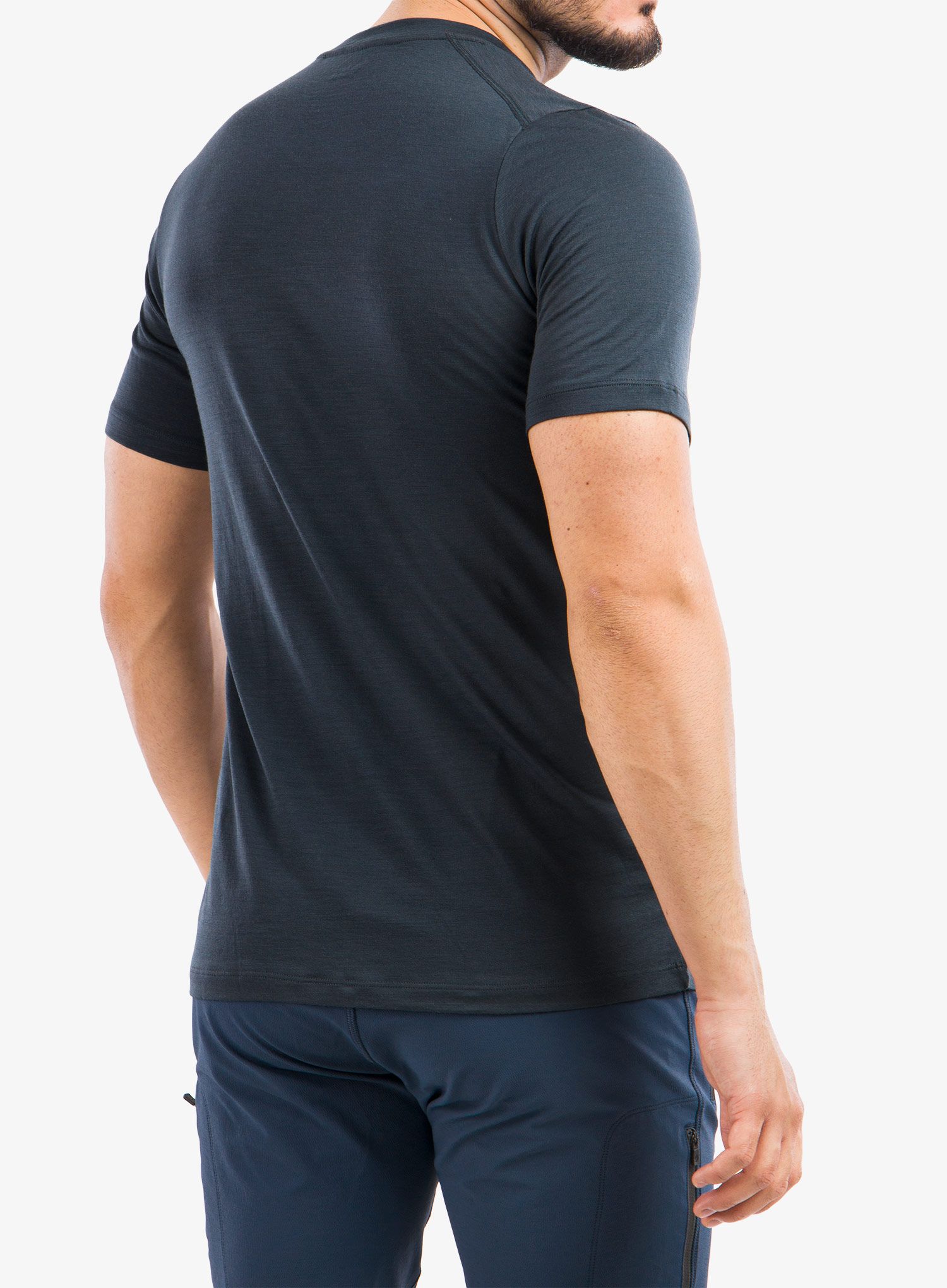 T-Shirt Herren Fjallraven Abisko Wool Classic SS - dark navy