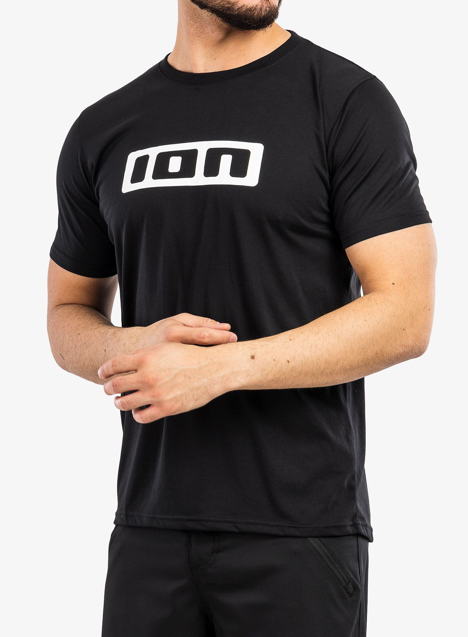 Fahrradtrikot Herren ION Logo SS DR - black