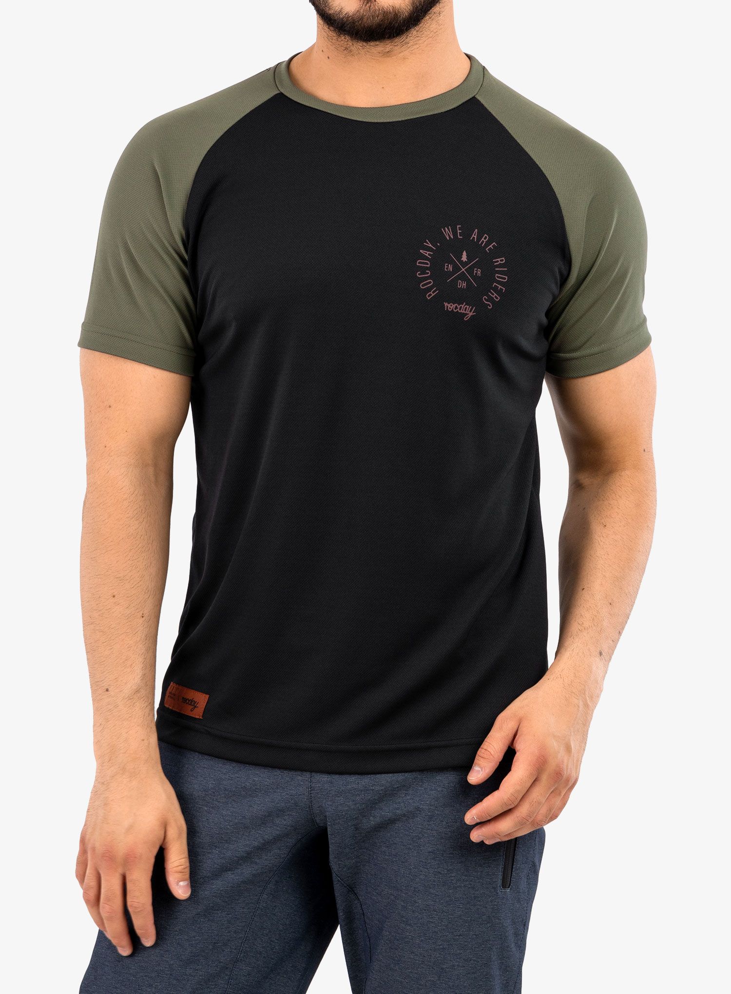 Fahrradtrikot Herren Rocday Roost - black/green