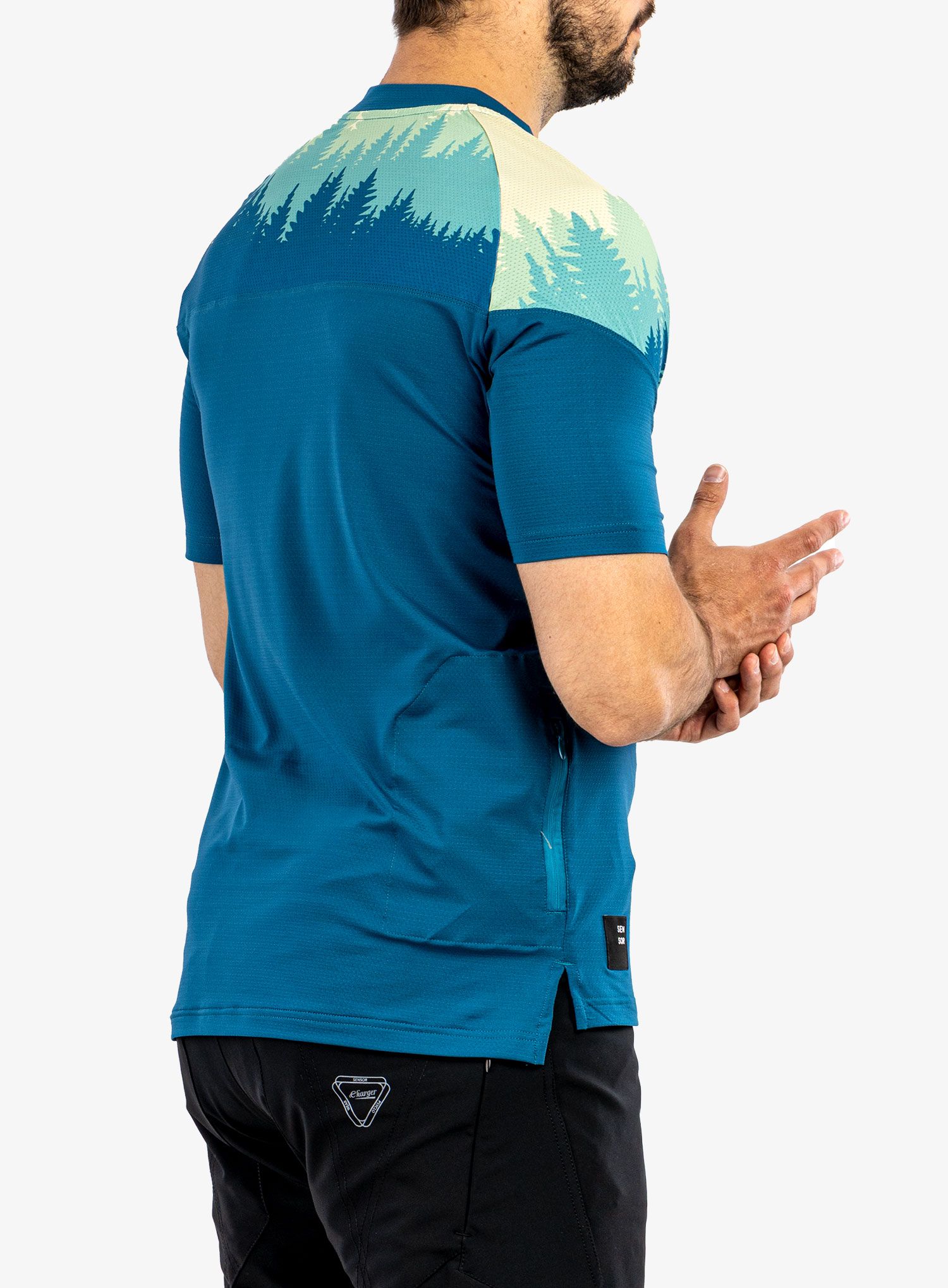 Fahrradtrikot Herren Sensor Helium Jersey S/S - saphire/trees