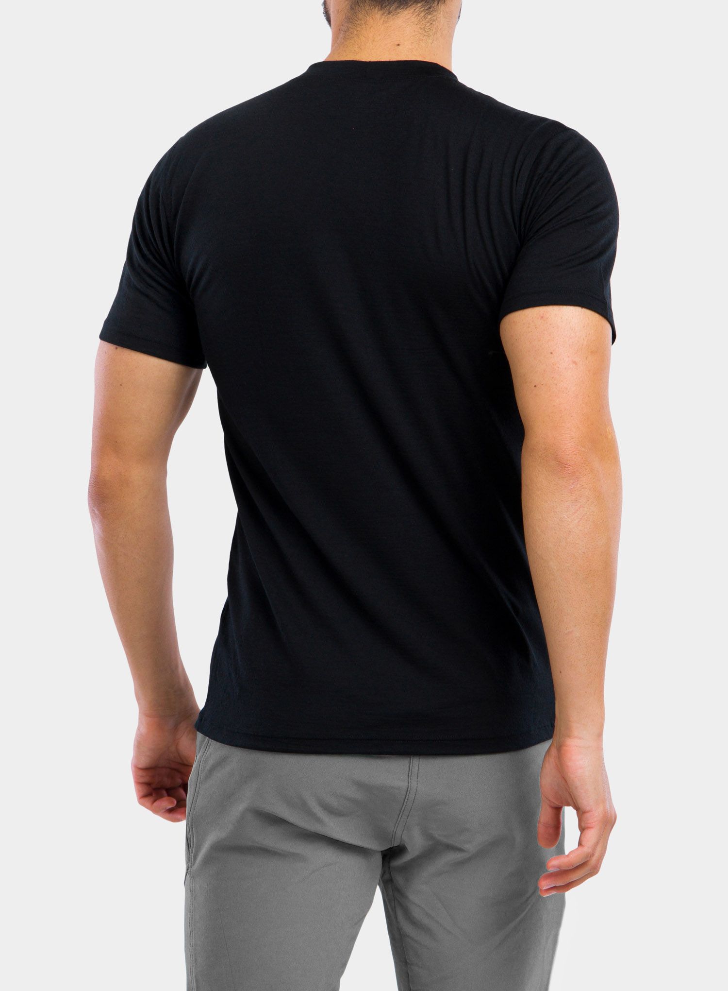 T-Shirt Herren Sensor Merino Active PT Tee S/S - black mountains