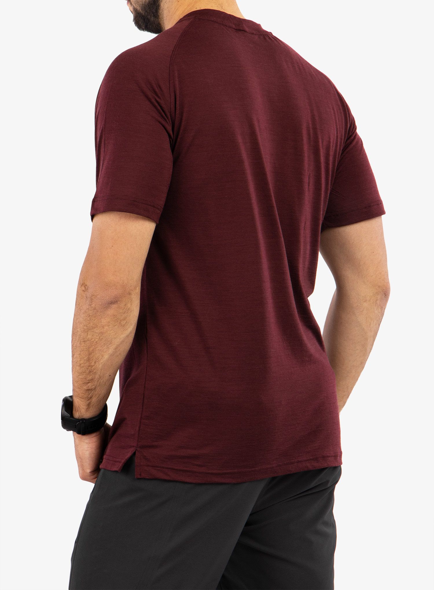 T-Shirt mit Aufdruck Herren Sensor Merino Air PT Summit - port red