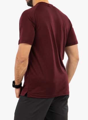 T-Shirt mit Aufdruck Herren Sensor Merino Air PT Summit - port red