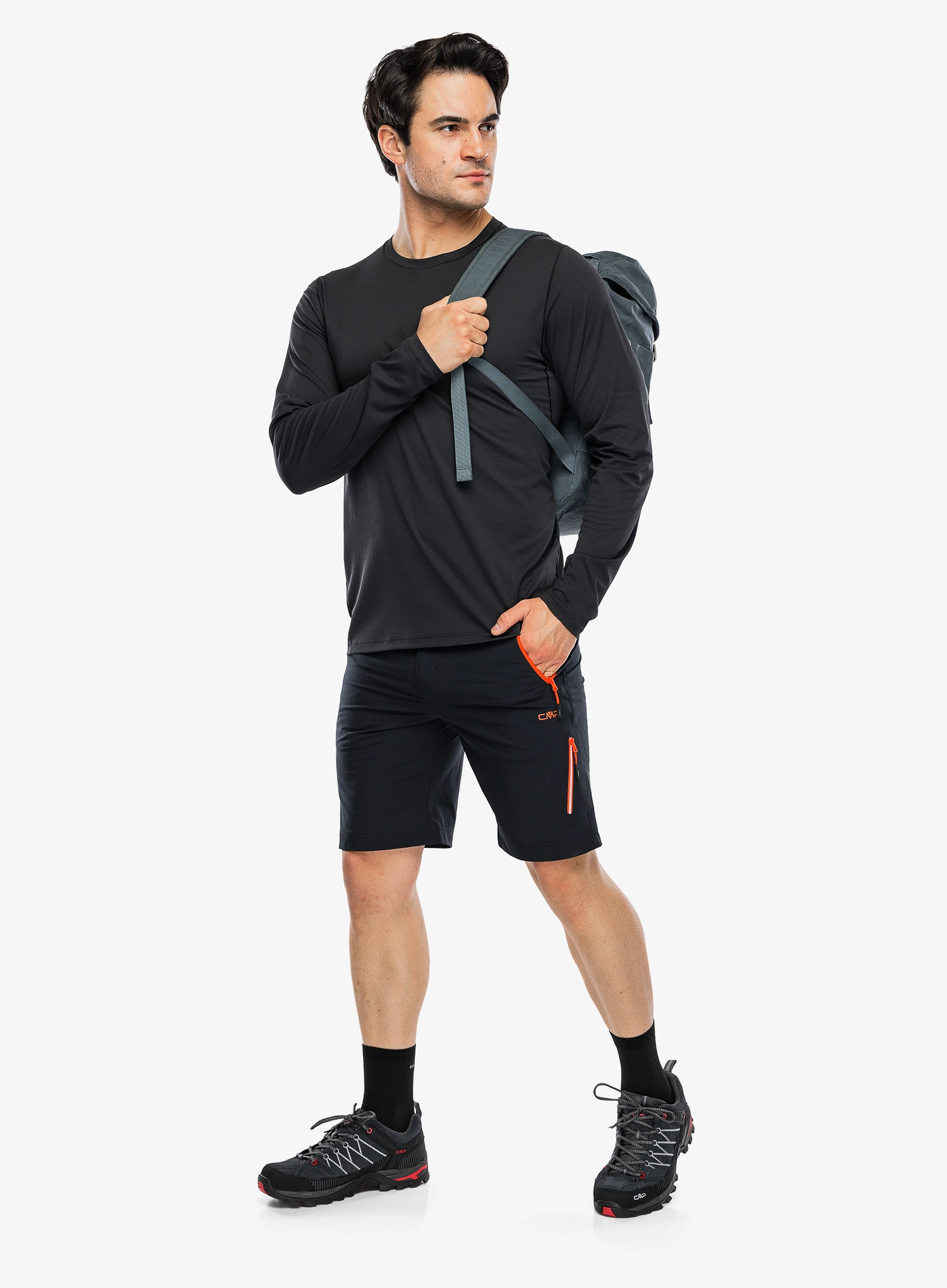 Kurze Hosen CMP Nello - antracite/orange