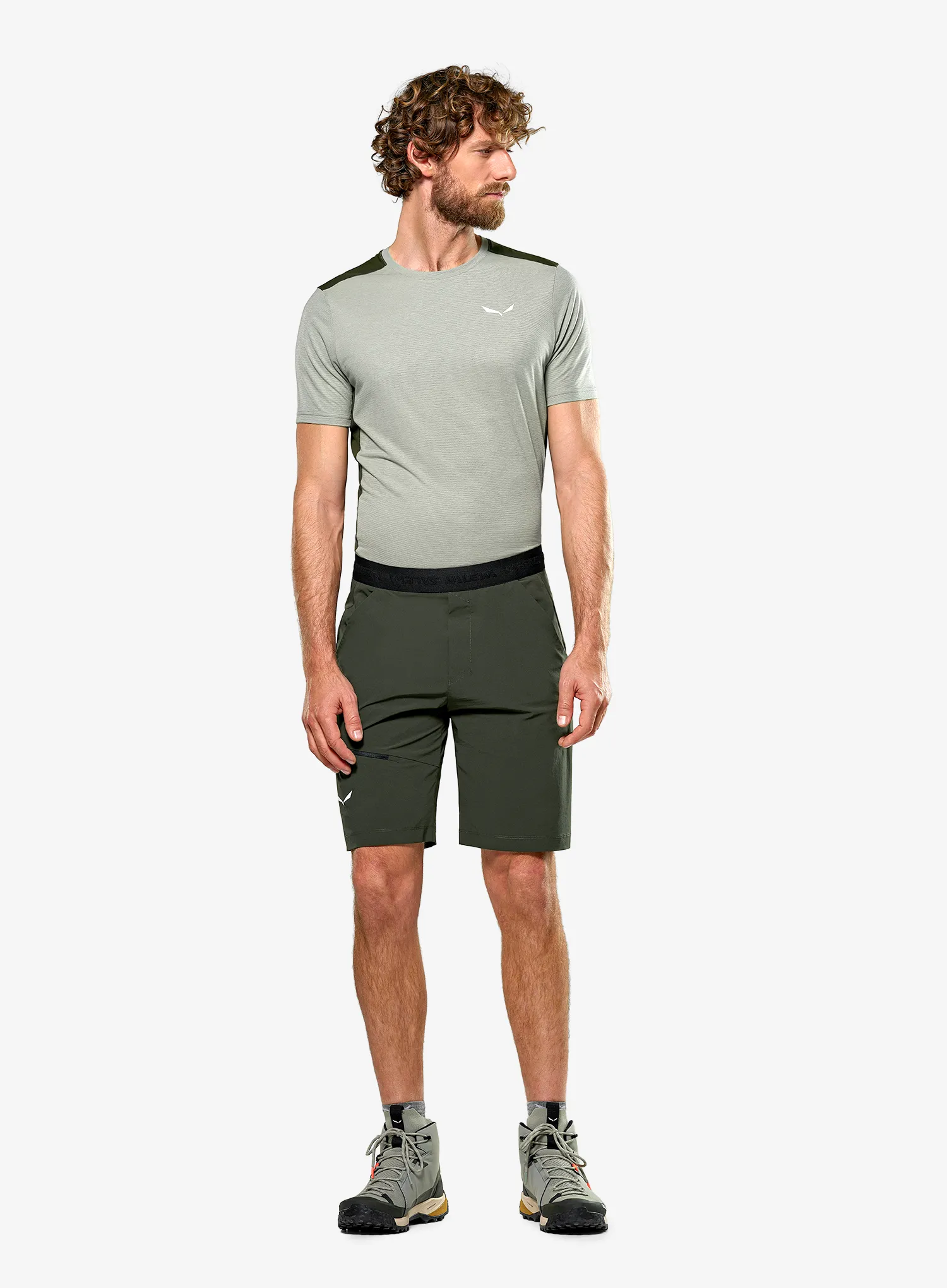 Kurze Hosen Salewa Puez 4 Shorts - dark olive
