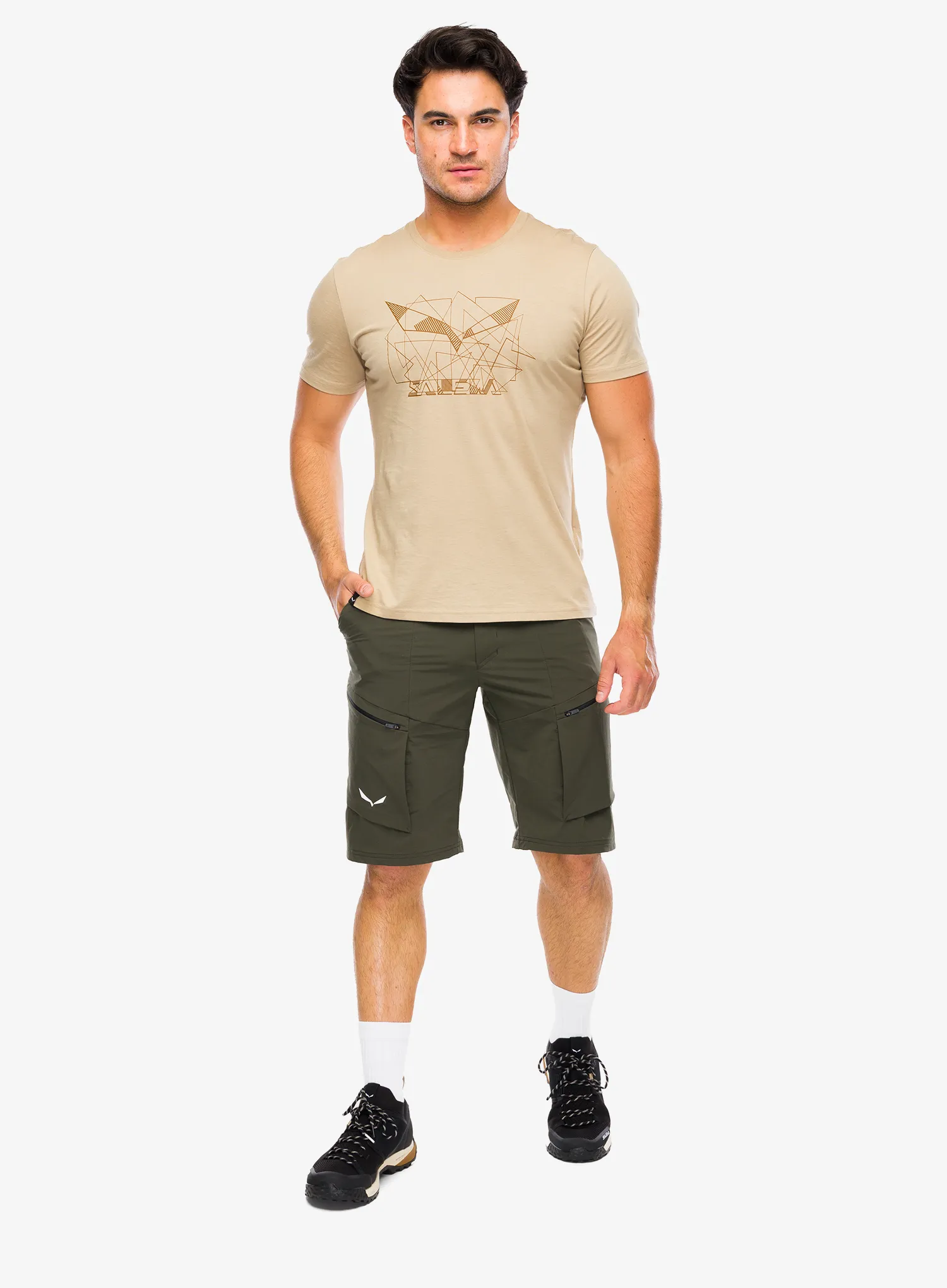Kurze Hosen Salewa Puez DST Cargo Shorts - dark olive