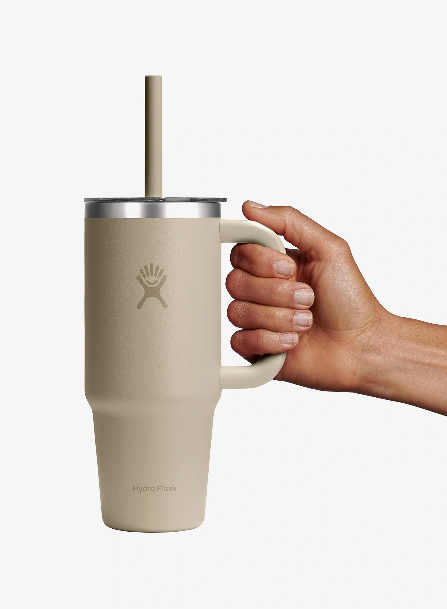 Thermobecher Hydro Flask 24 Oz  Travel Tumbler Clear Lid (710 ml) - oat
