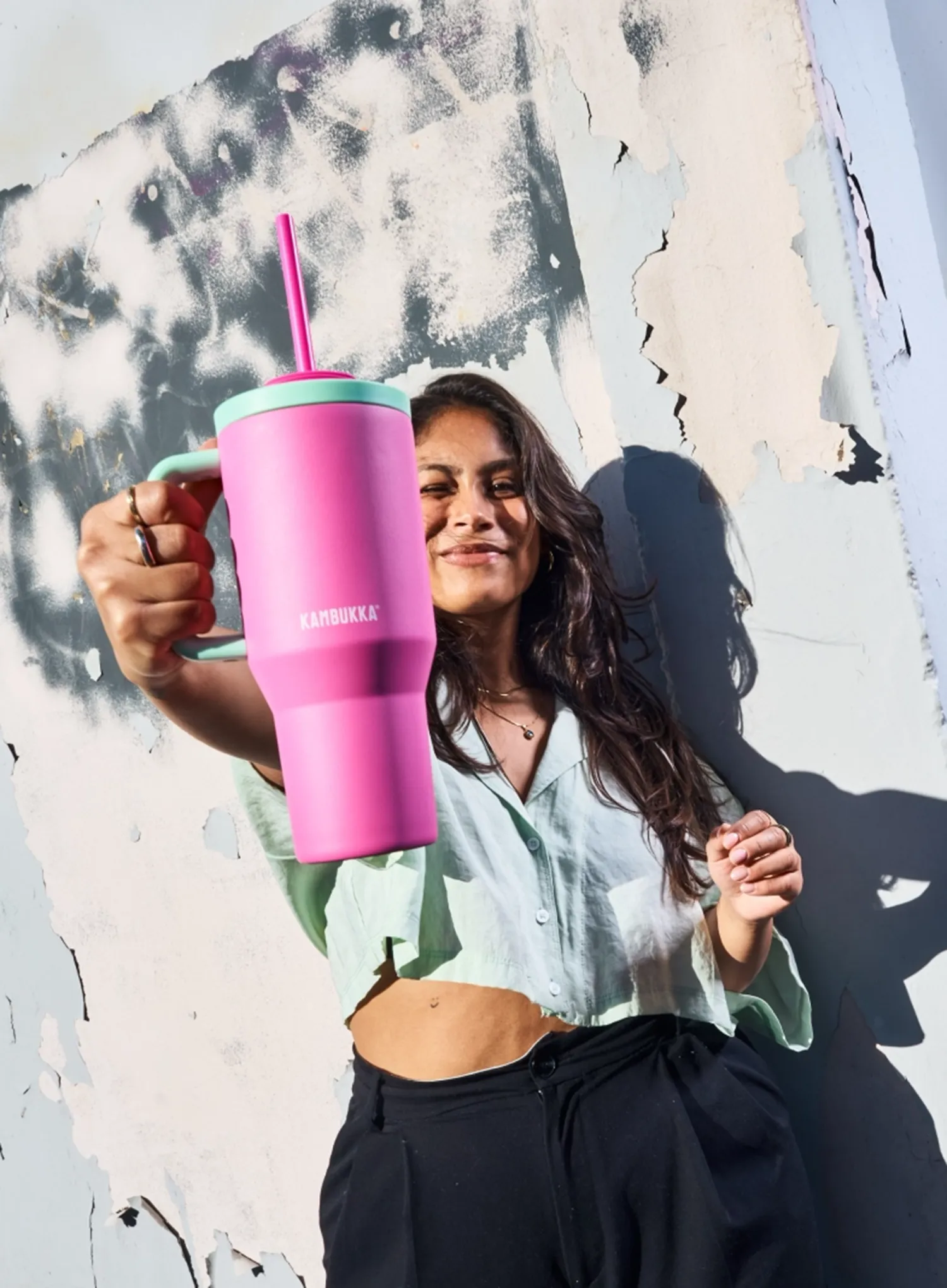Thermobecher Kambukka Rio Tumbler 950 ml - bubblegum mint 