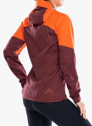 Laufjacke Damen Rab Kinetic Ultra Jacket - red grapefruit/deep heather