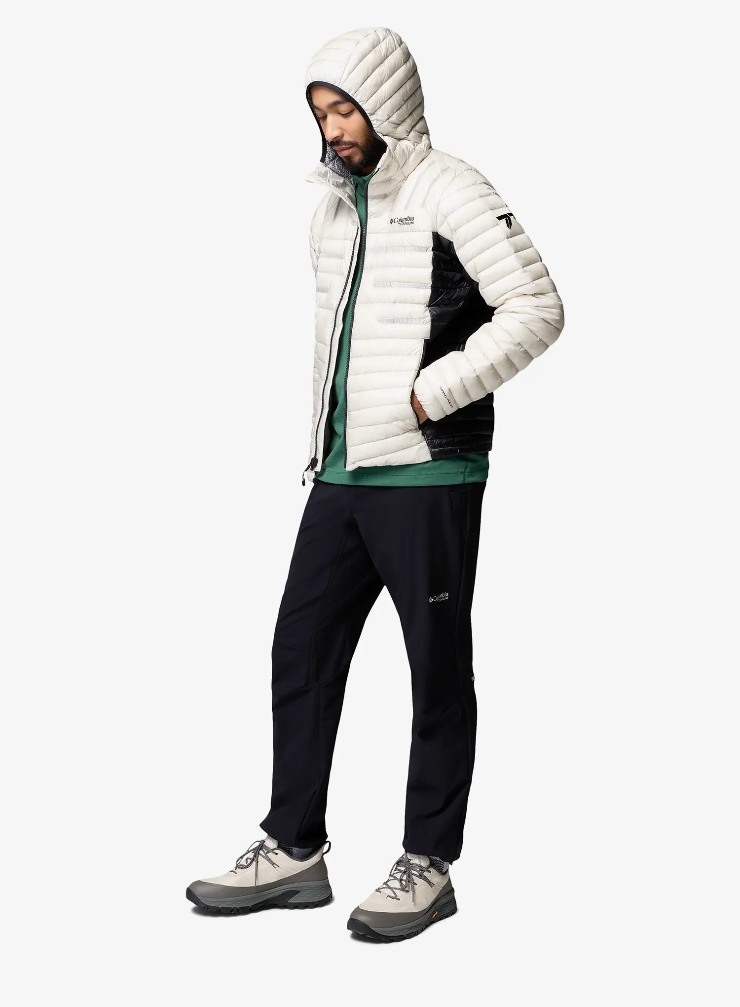 Jacke Columbia Endevour Mountain Down Hooded Jacket - dark stone/black